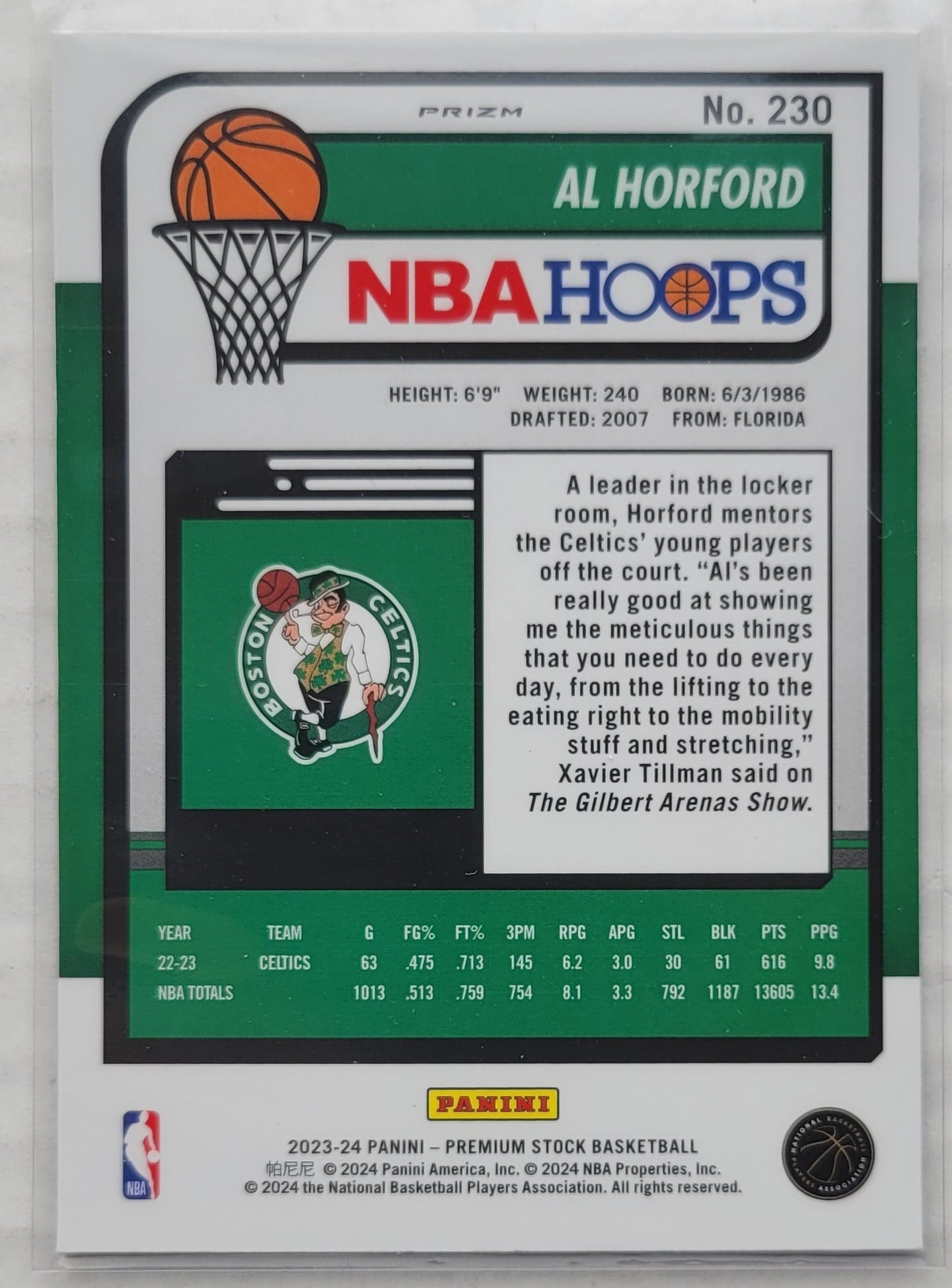 Al Horford - 2023-24 Hoops Premium Stock Ice Prizm #230