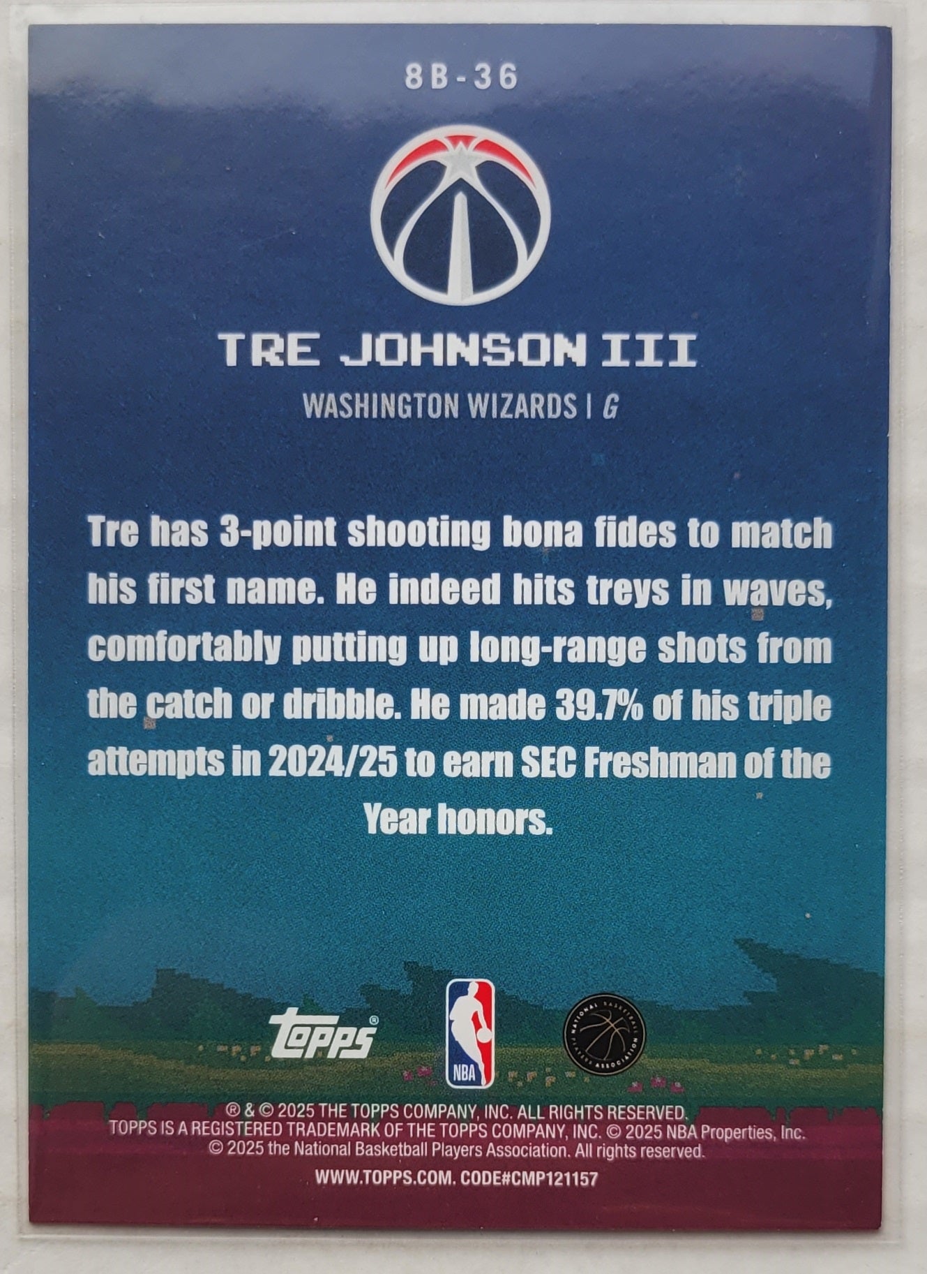 Tre Johnson III - 2025-26 Topps 8-Bit Ballers #8B36