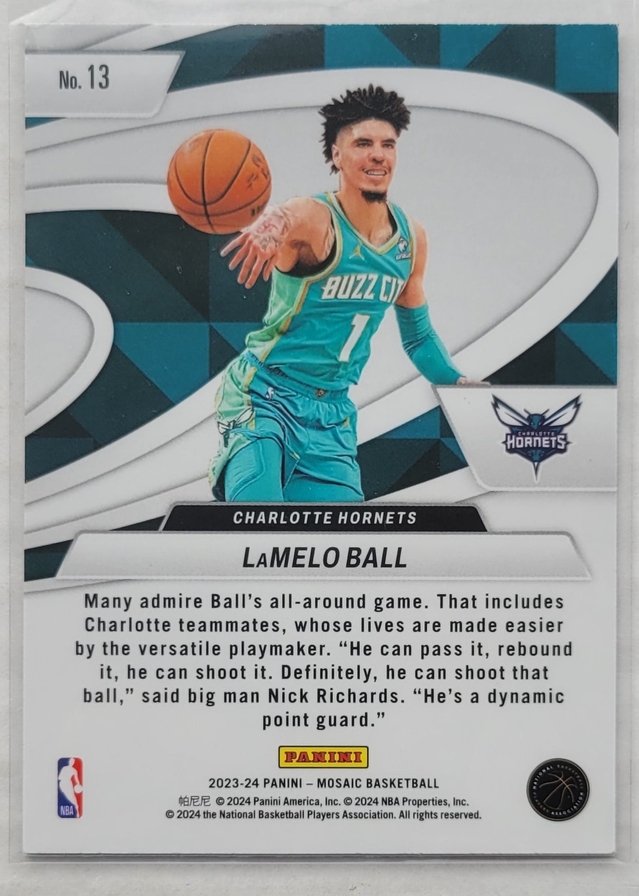 LaMelo Ball - 2023-24 Panini Mosaic Give and Go #13