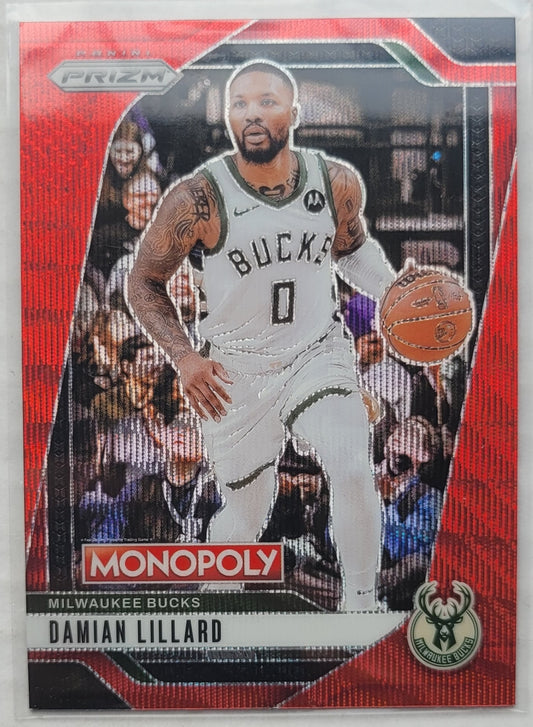 Damian Lillard - 2024-25 Panini Prizm Monopoly Red #8