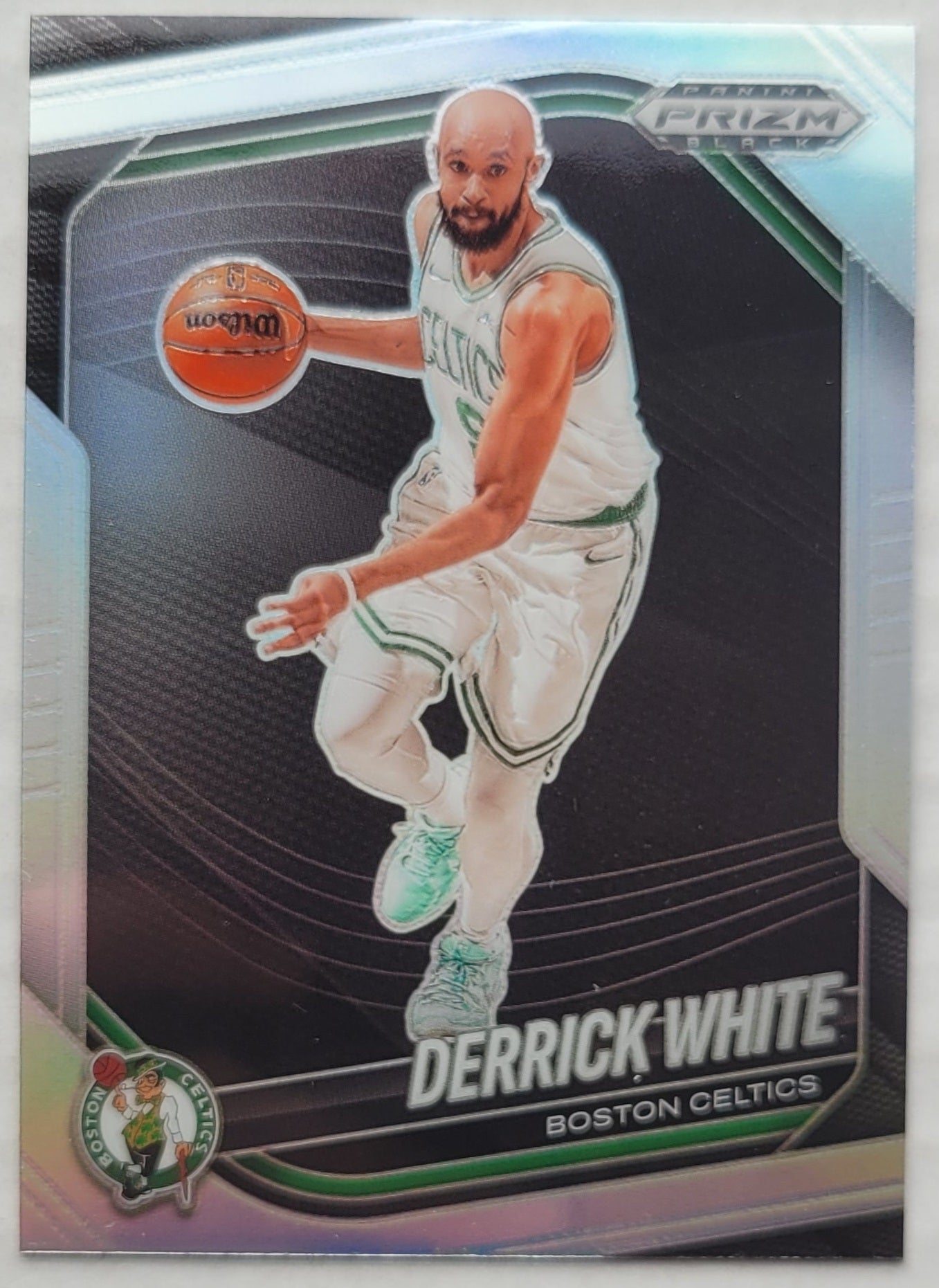 Derrick White - 2024-25 Panini Prizm Black Prizms Silver #146