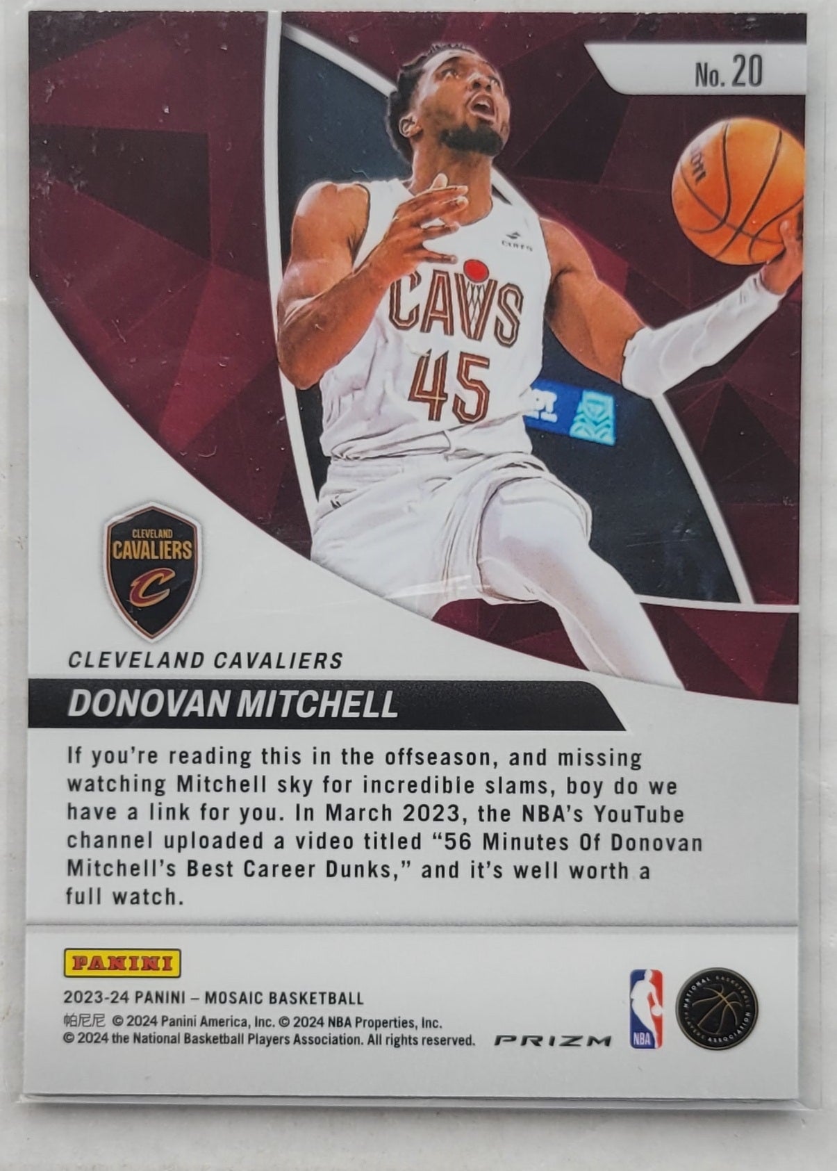 Donovan Mitchell - 2023-24 Panini Mosaic Elevate Mosaic Green #20