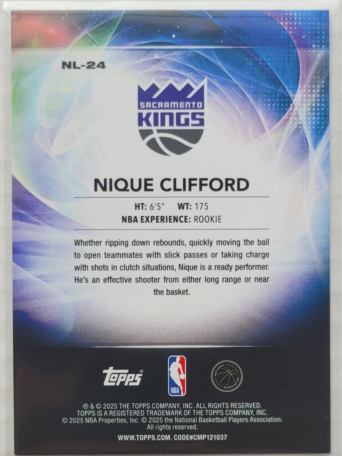 Nique Clifford - 2025-26 Topps No Limit #NL24