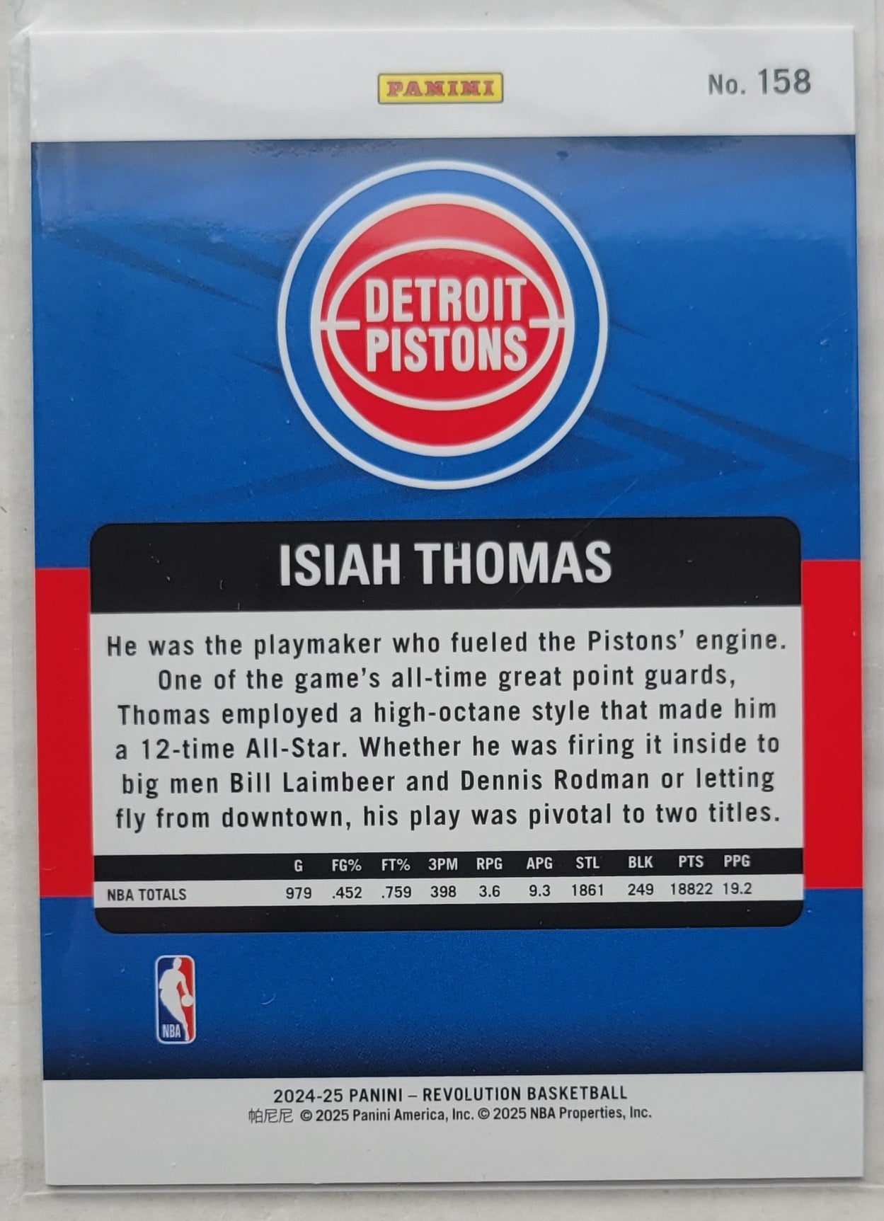 Isiah Thomas - 2024-25 Panini Revolution #158 LGD