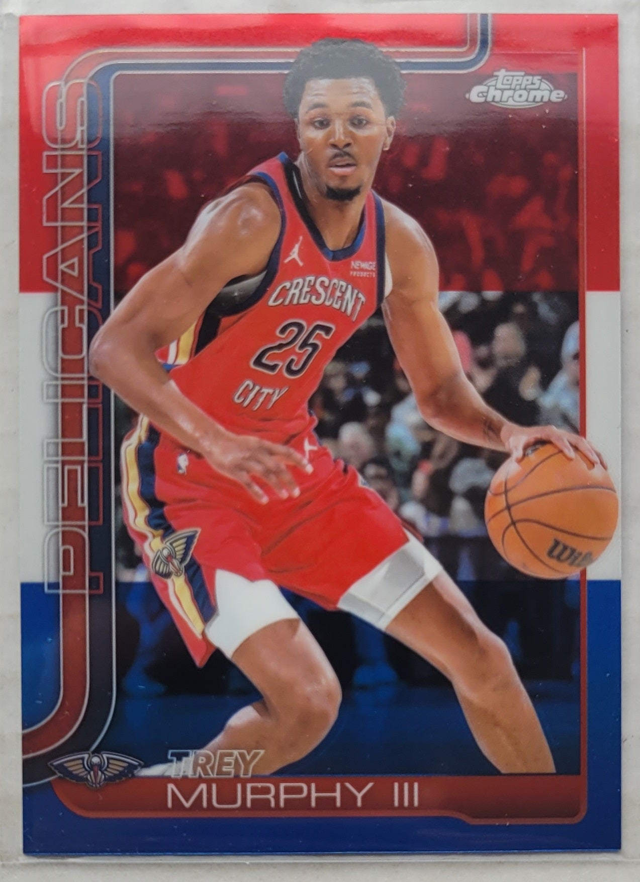 Trey Murphy III - 2025-26 Topps Chrome Red White and Blue Refractors #104