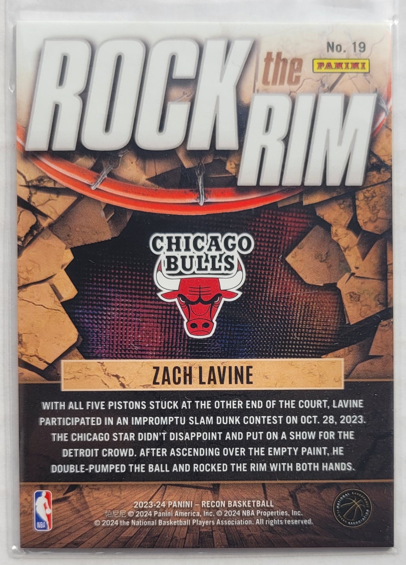 Zach LaVine - 2023-24 Panini Recon Rock the Rim #19