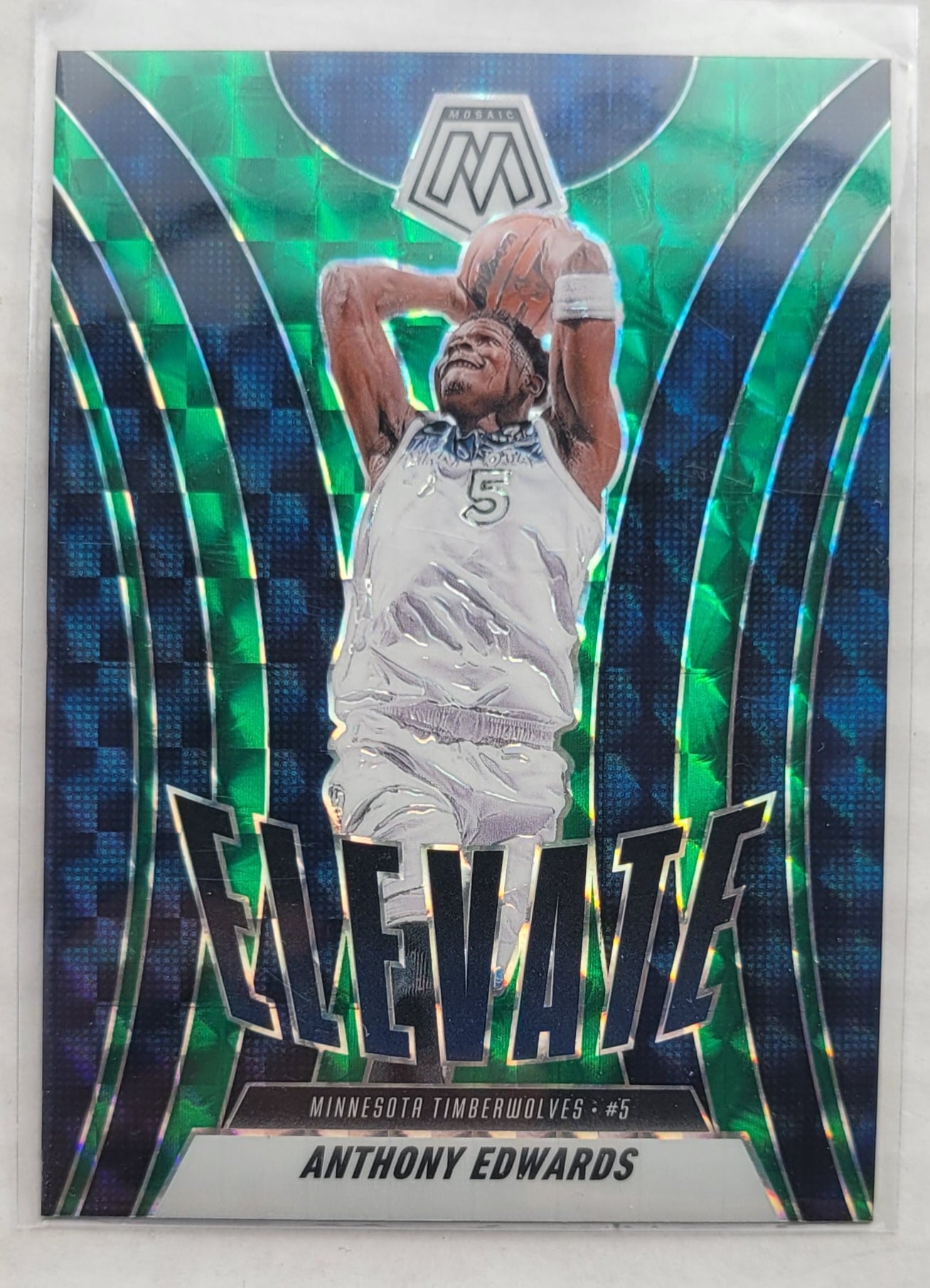 Anthony Edwards - 2024-25 Panini Mosaic Elevate Mosaic Green #3