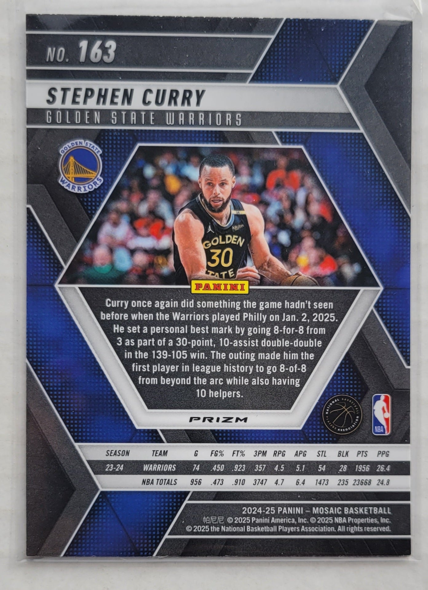 Stephen Curry - 2024-25 Panini Mosaic Silver #163