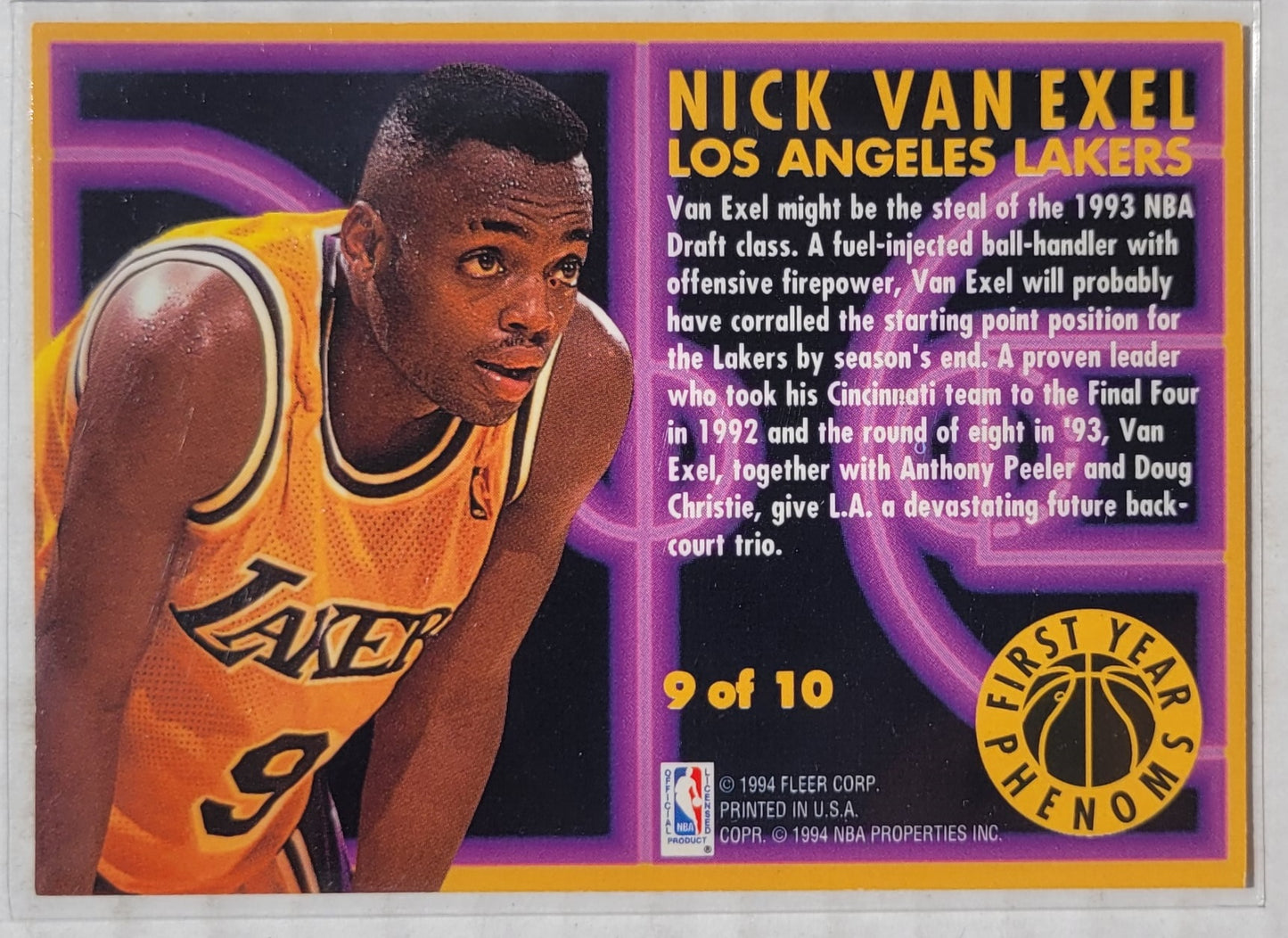 Nick Van Exel - 1993-94 Fleer First Year Phenoms #9