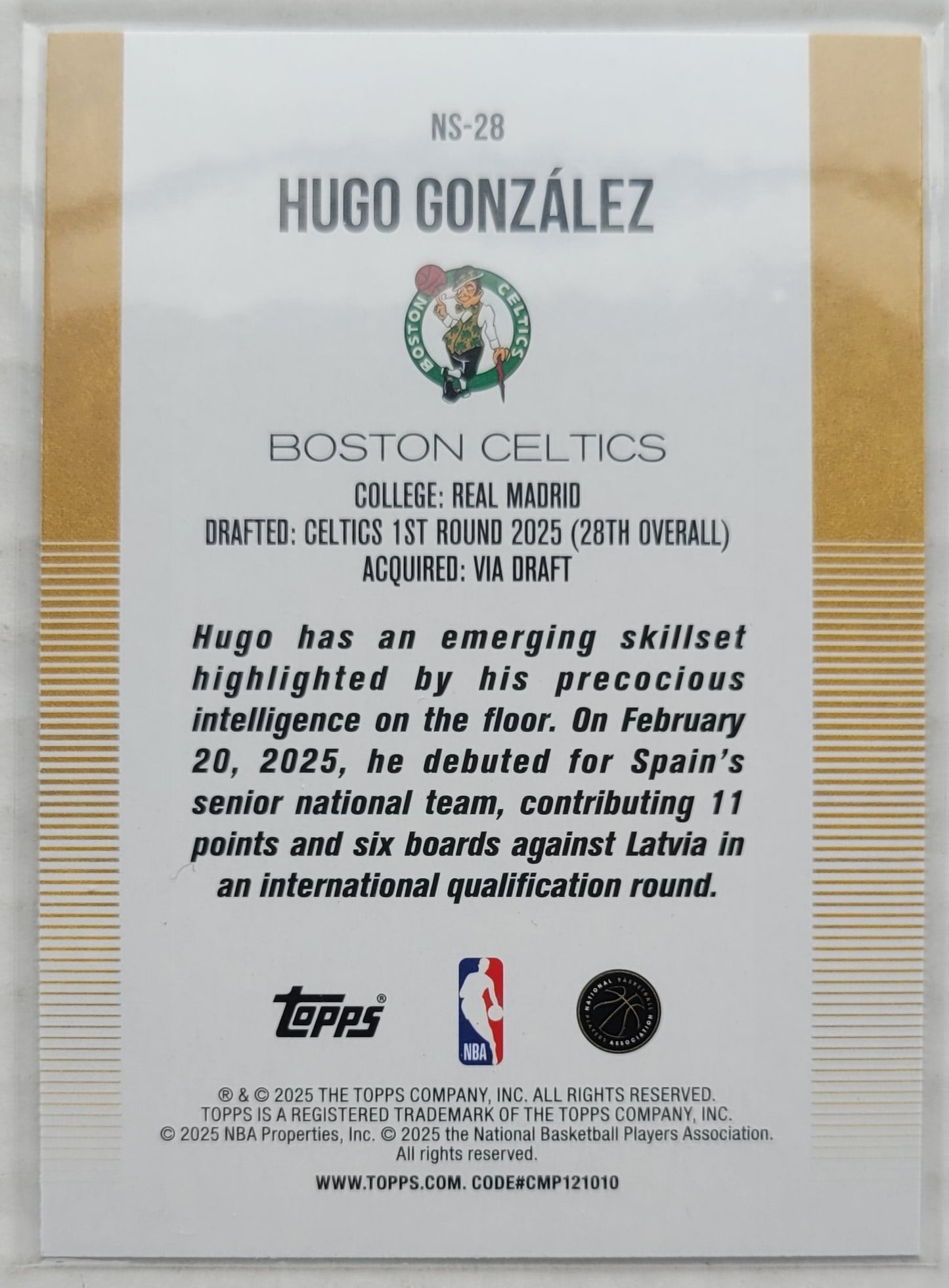 Hugo Gonzalez - 2025-26 Topps New School #NS28