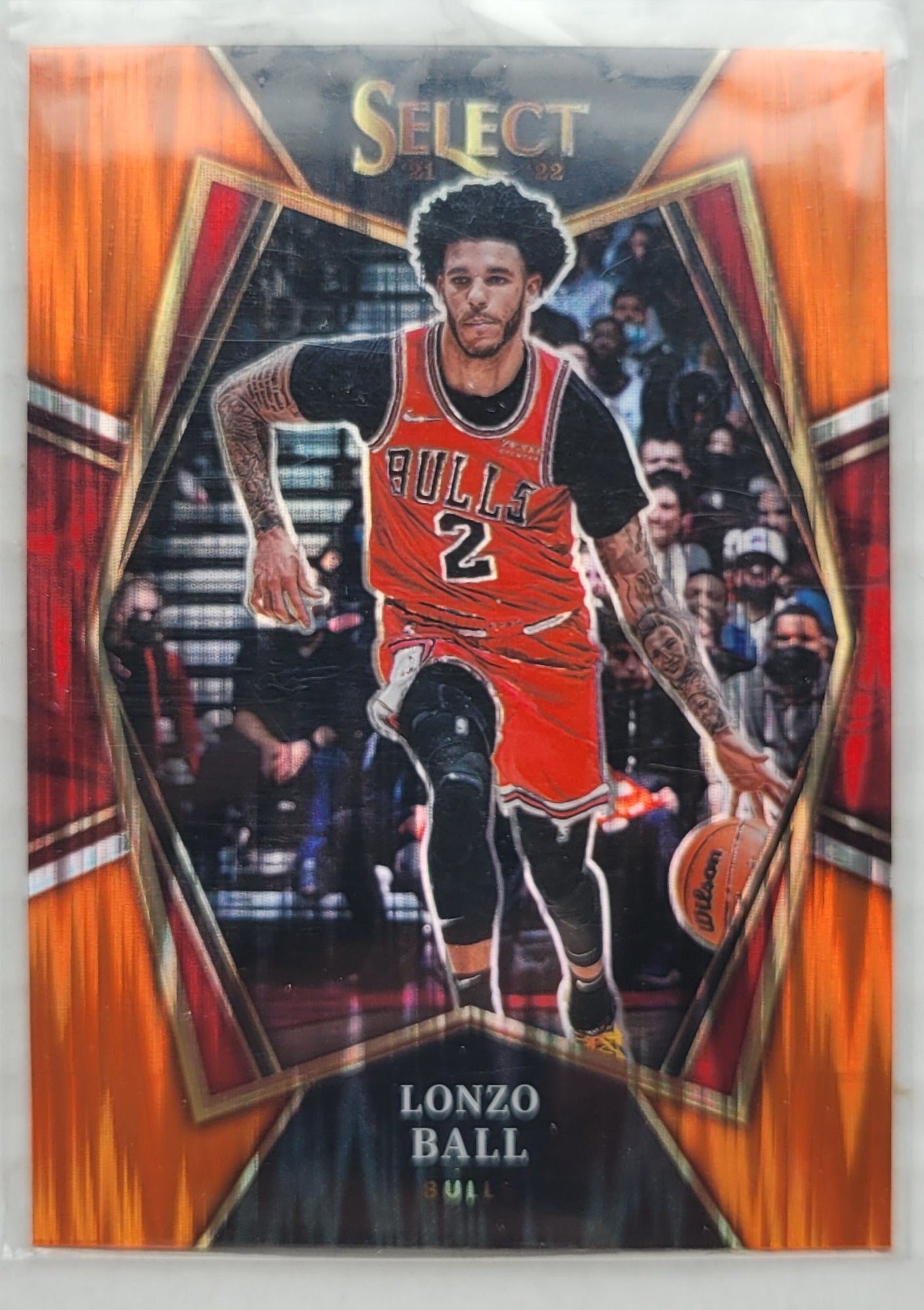 Lonzo Ball - 2021-22 Select Prizms Orange Flash #107