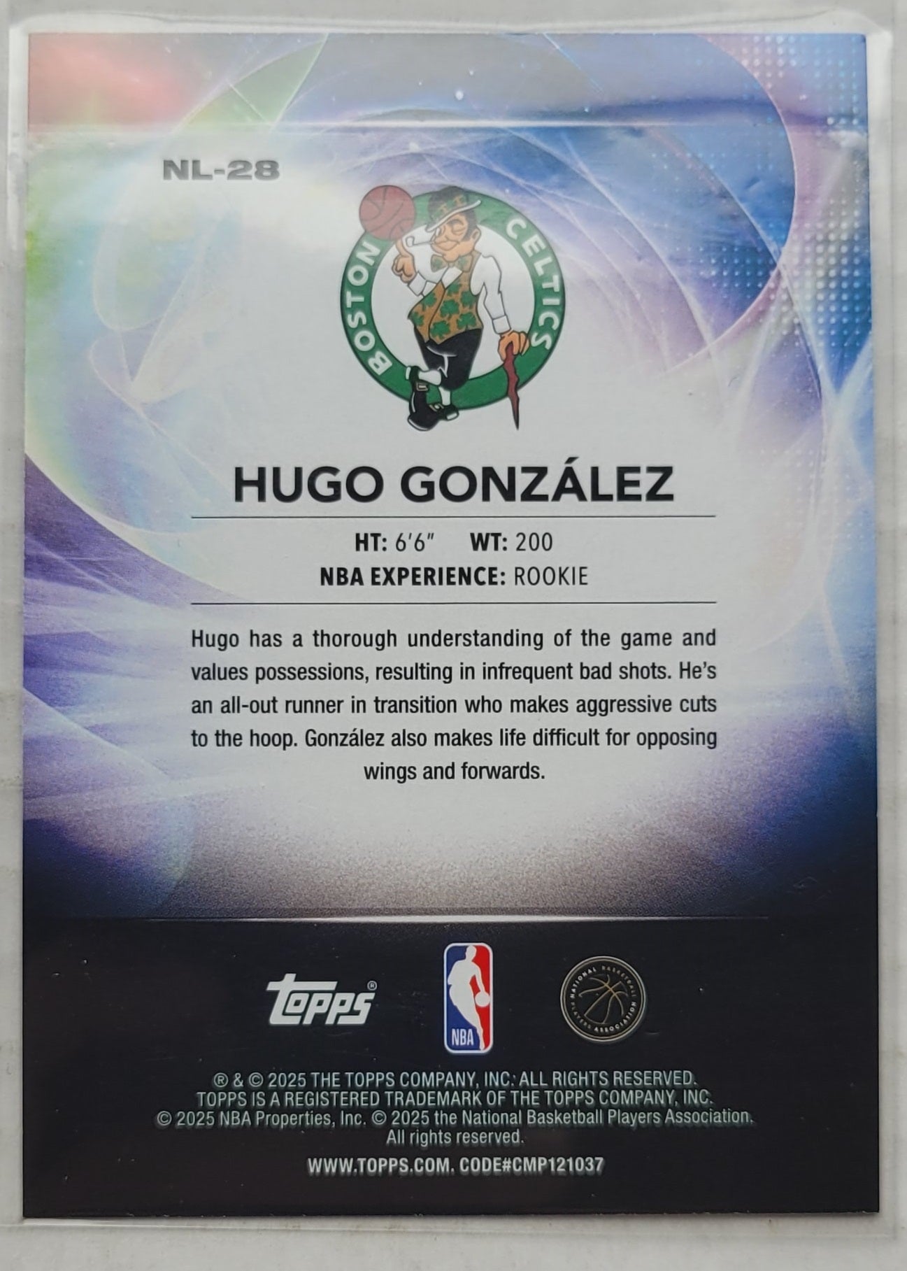 Hugo Gonzalez - 2025-26 Topps No Limit Rainbow Foilboard #NL28