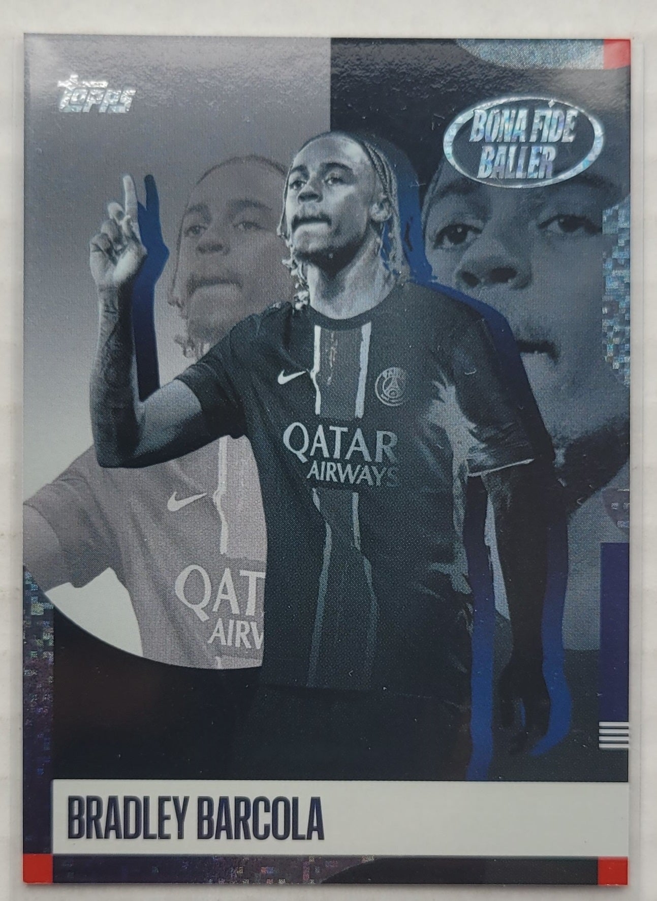 Bradley Barcola - 2024-25 Topps Paris Saint-Germain Team Set #48 Bona Fide Baller