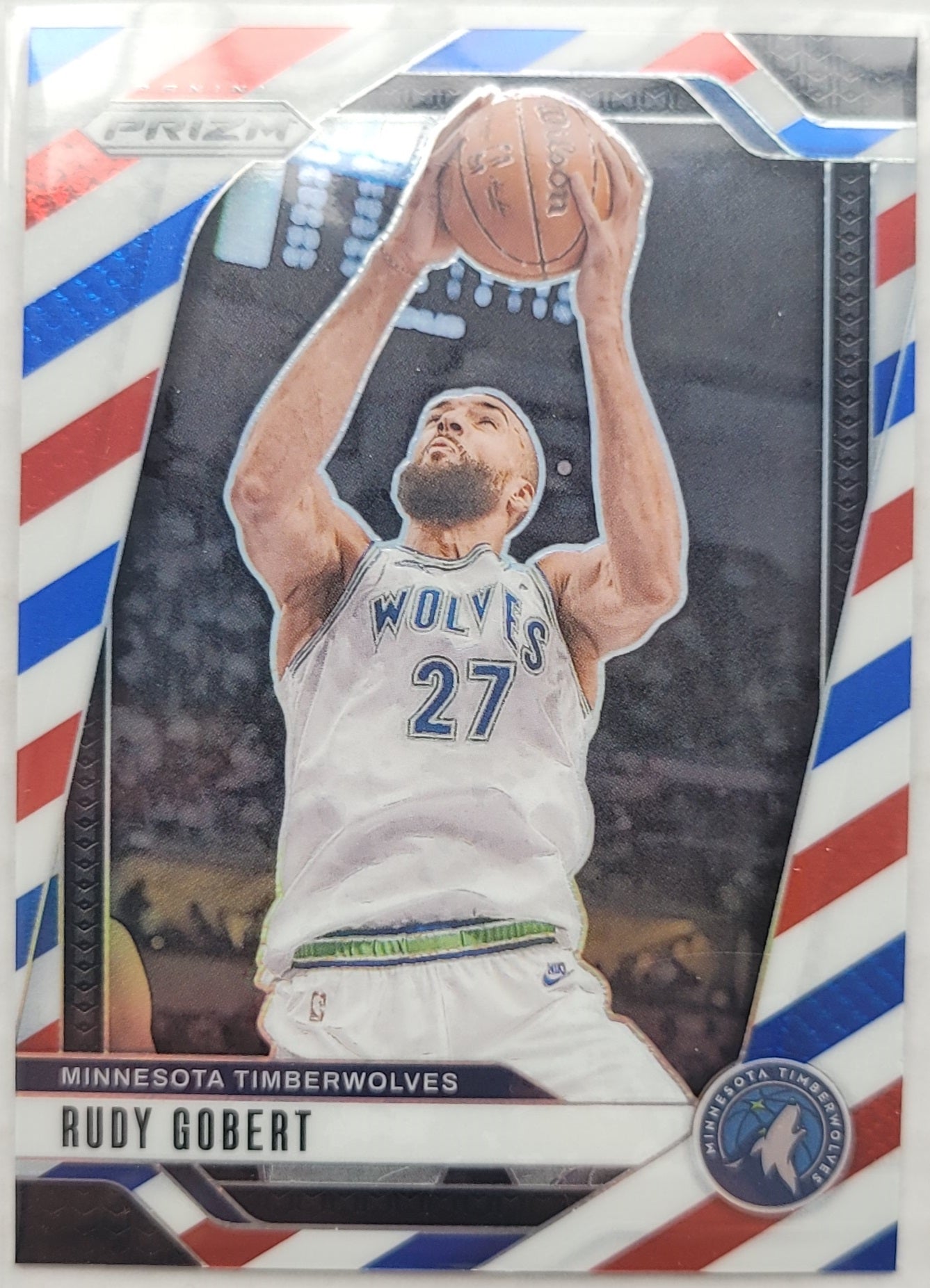 Rudy Gobert - 2024-25 Panini Prizm Prizms Red White and Blue #159