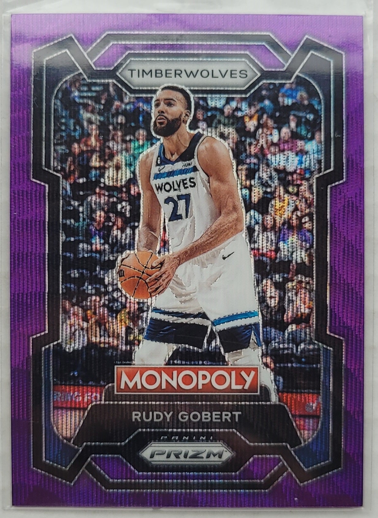 Rudy Gobert - 2023-24 Panini Prizm Monopoly Purple #54