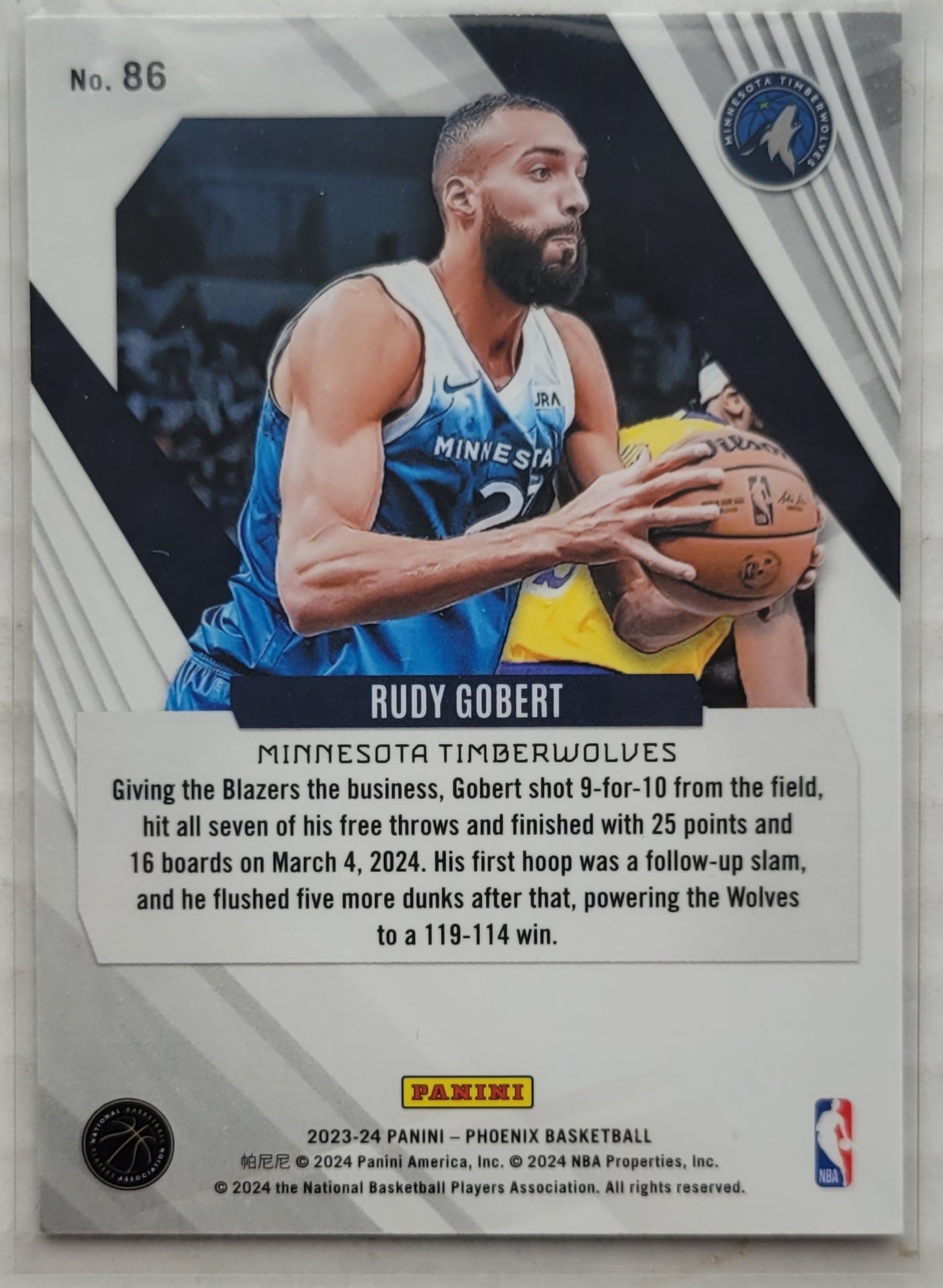 Rudy Gobert - 2023-24 Panini Phoenix Red Ice #86