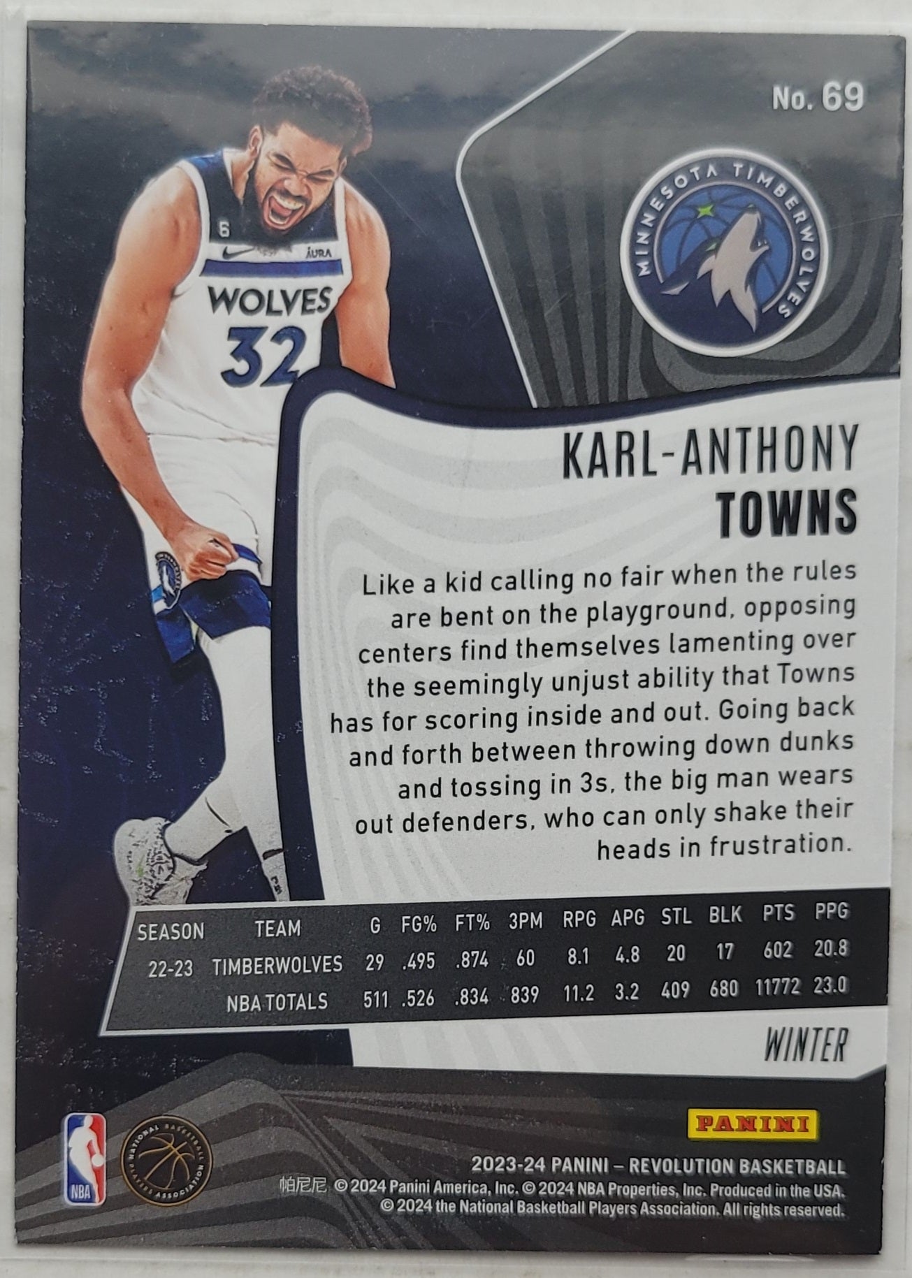 Karl-Anthony Towns - 2023-24 Panini Revolution Winter #69