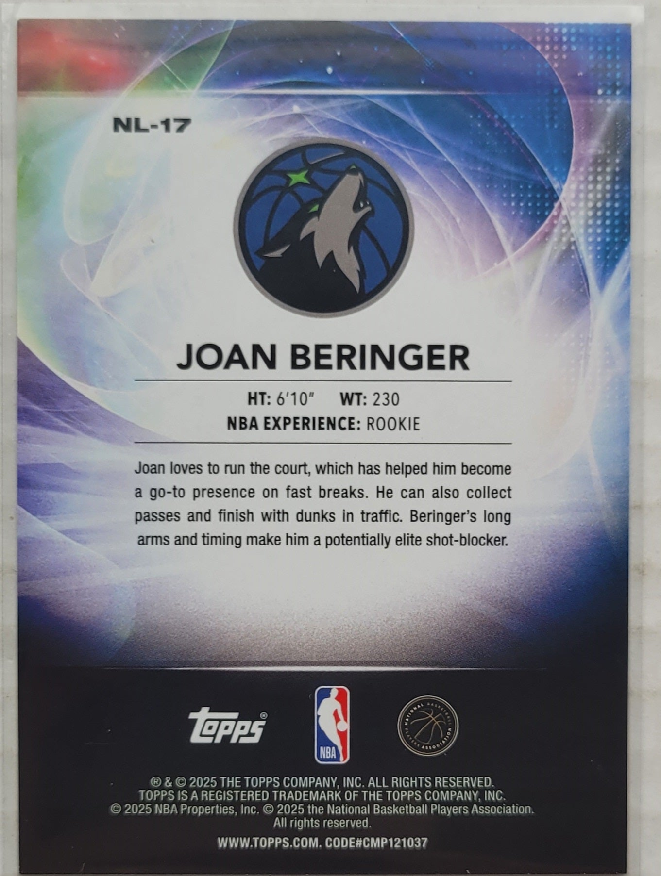 Joan Beringer - 2025-26 Topps No Limit #NL17
