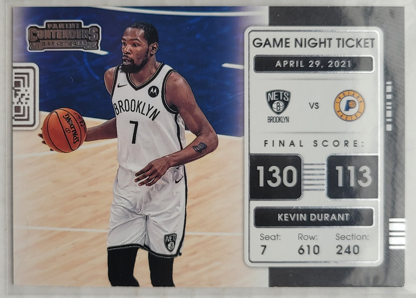 Kevin Durant - 2021-22 Panini Contenders Game Night Ticket #13