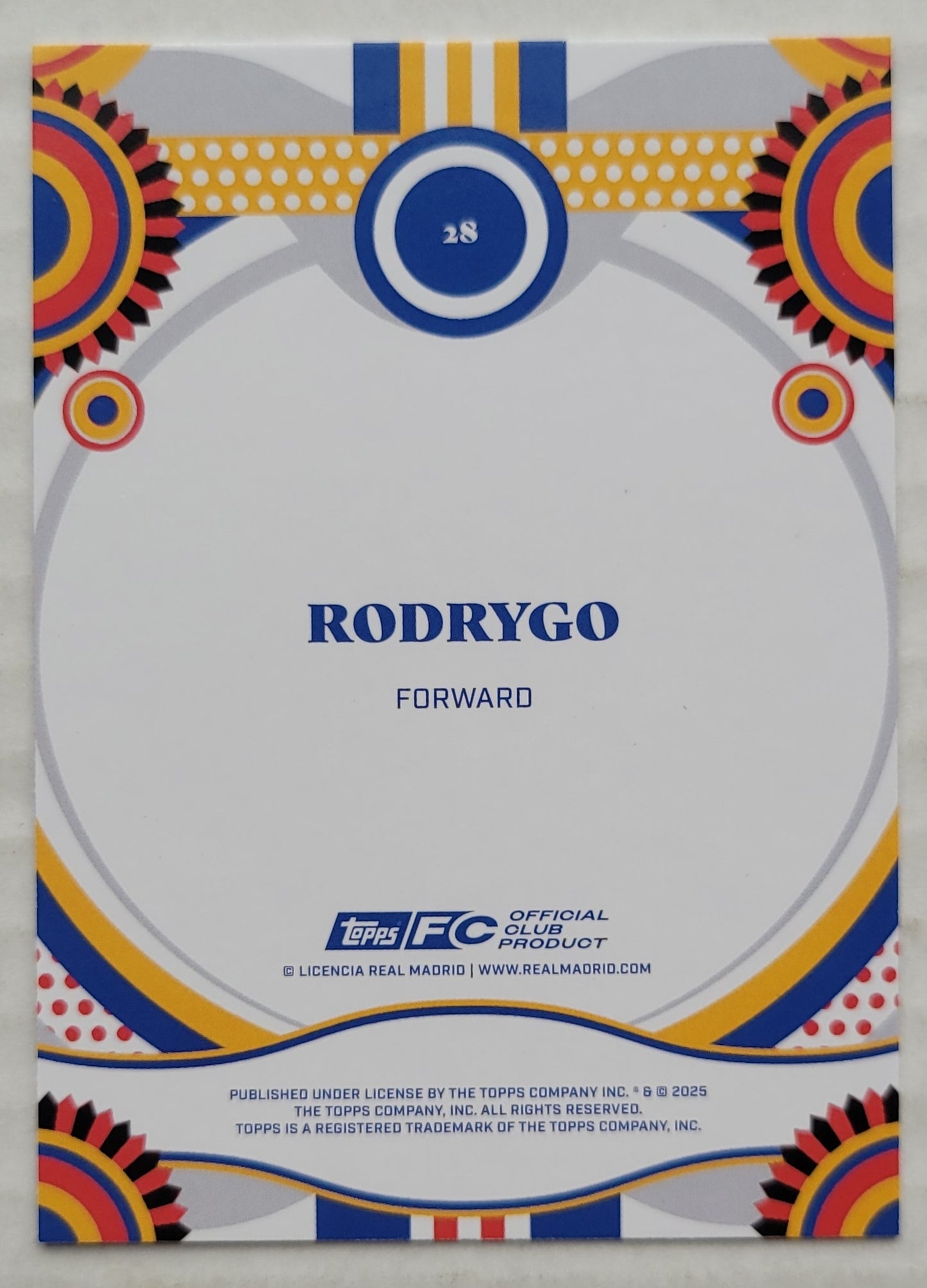 Rodrygo - 2024-25 Topps Real Madrid Team Set #28
