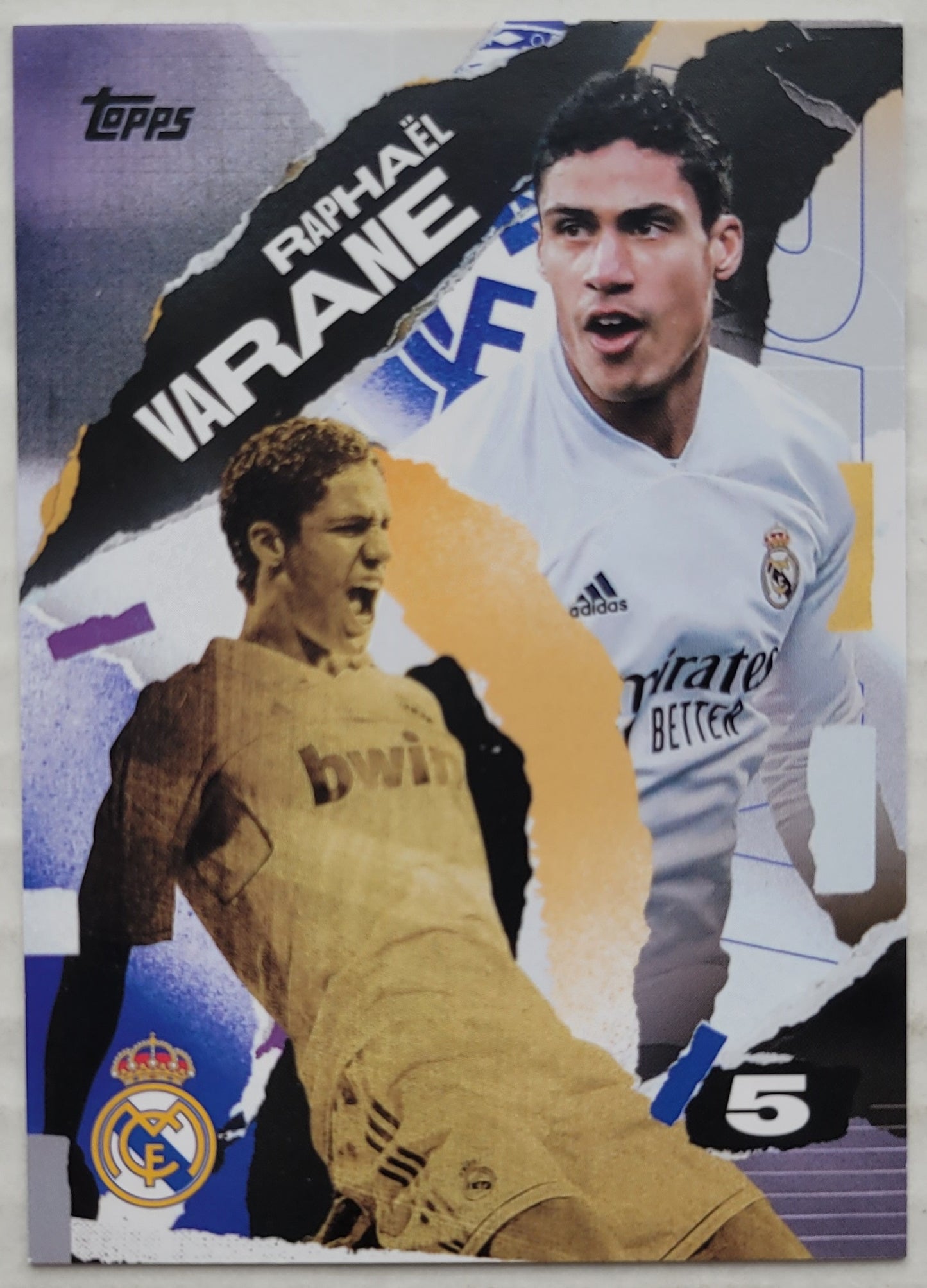 Raphaël Varane - 2024-25 Topps Real Madrid Team Set #39 First Goal