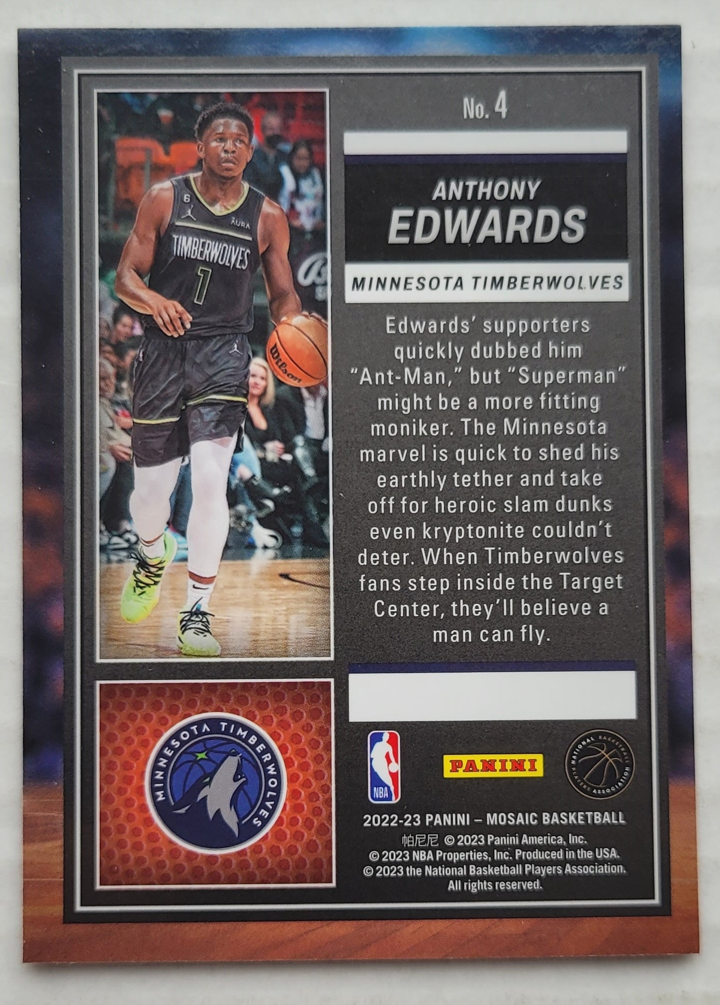 Anthony Edwards - 2022-23 Panini Mosaic Jam Masters #4