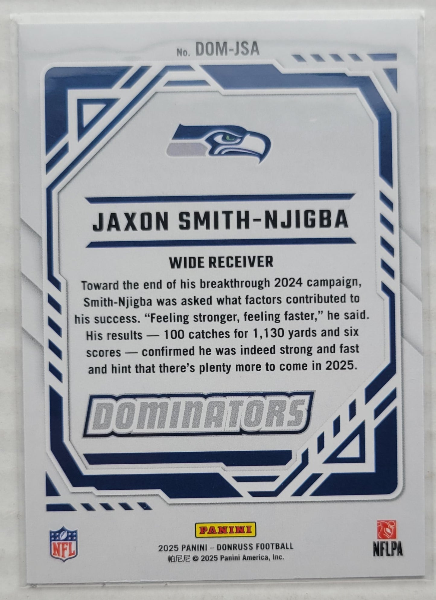 Jaxon Smith-Njigba - 2025 Donruss Dominators #20