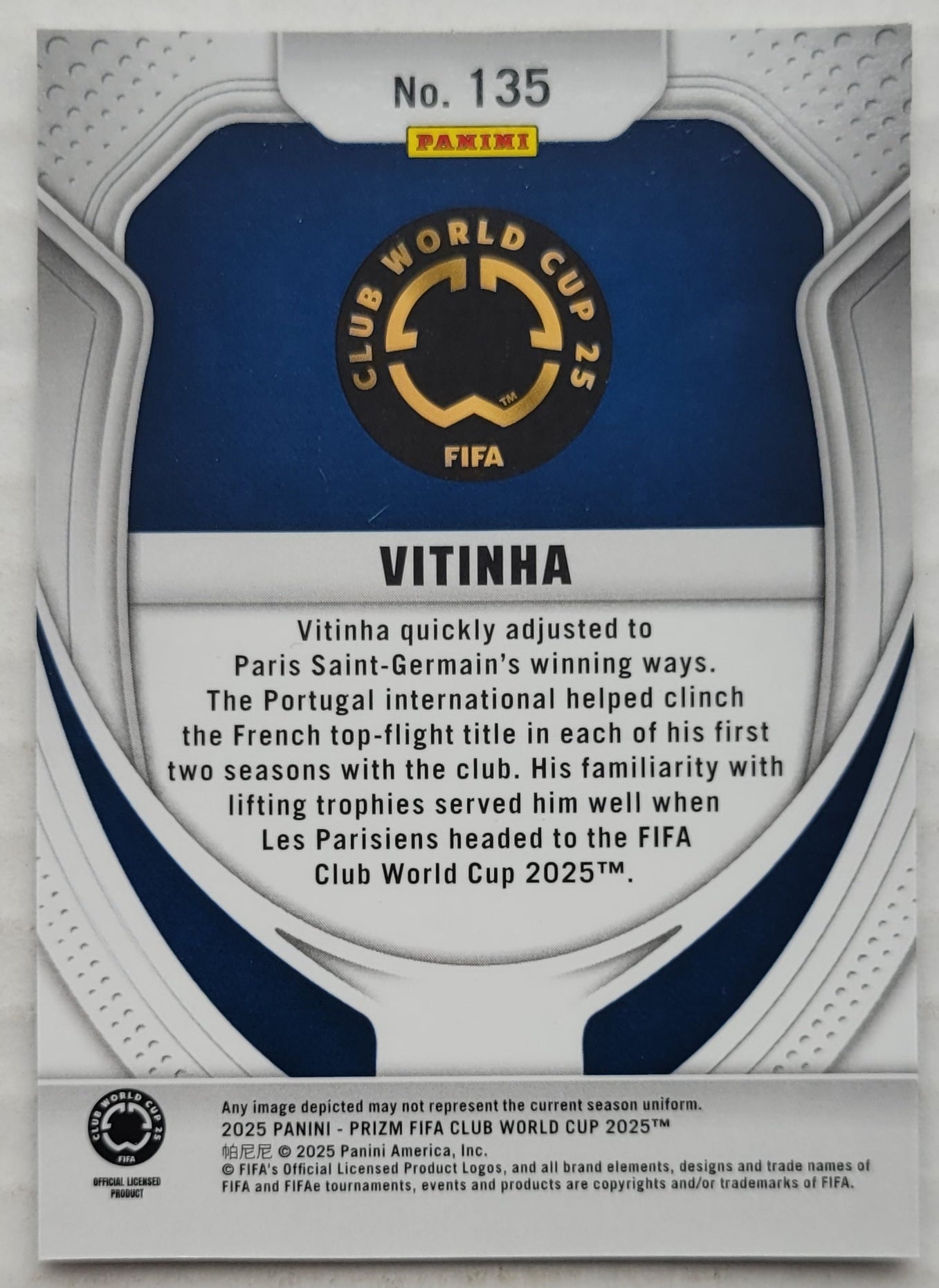Vitinha - 2025 Panini Prizm FIFA Club World Cup #135
