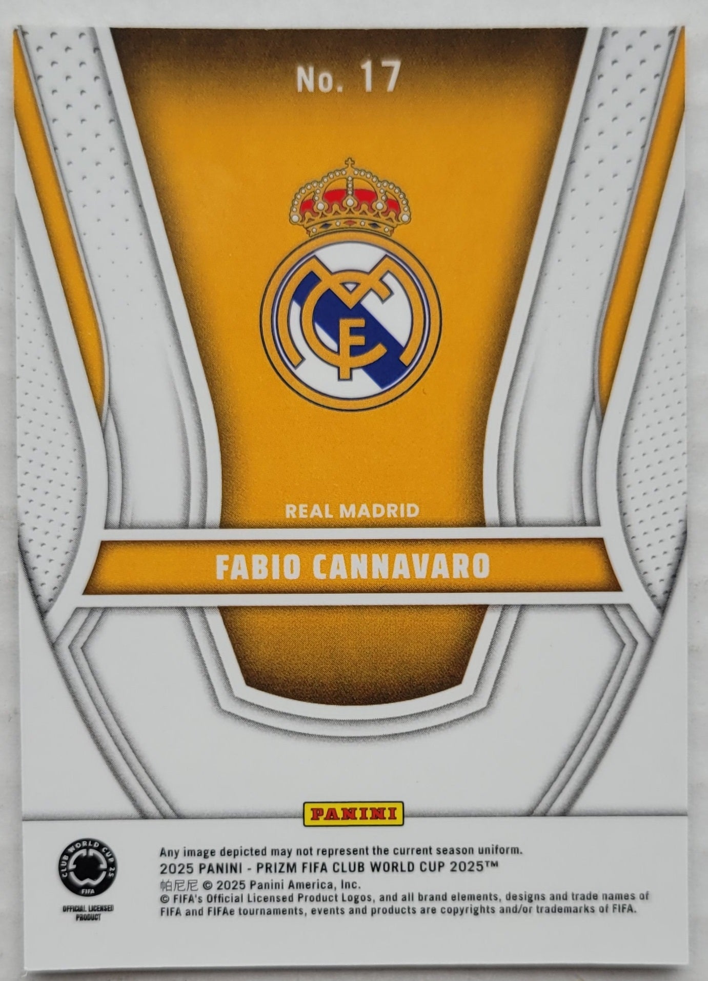 Fabio Cannavaro - 2025 Panini Prizm FIFA Club World Cup Legendary Talents #17