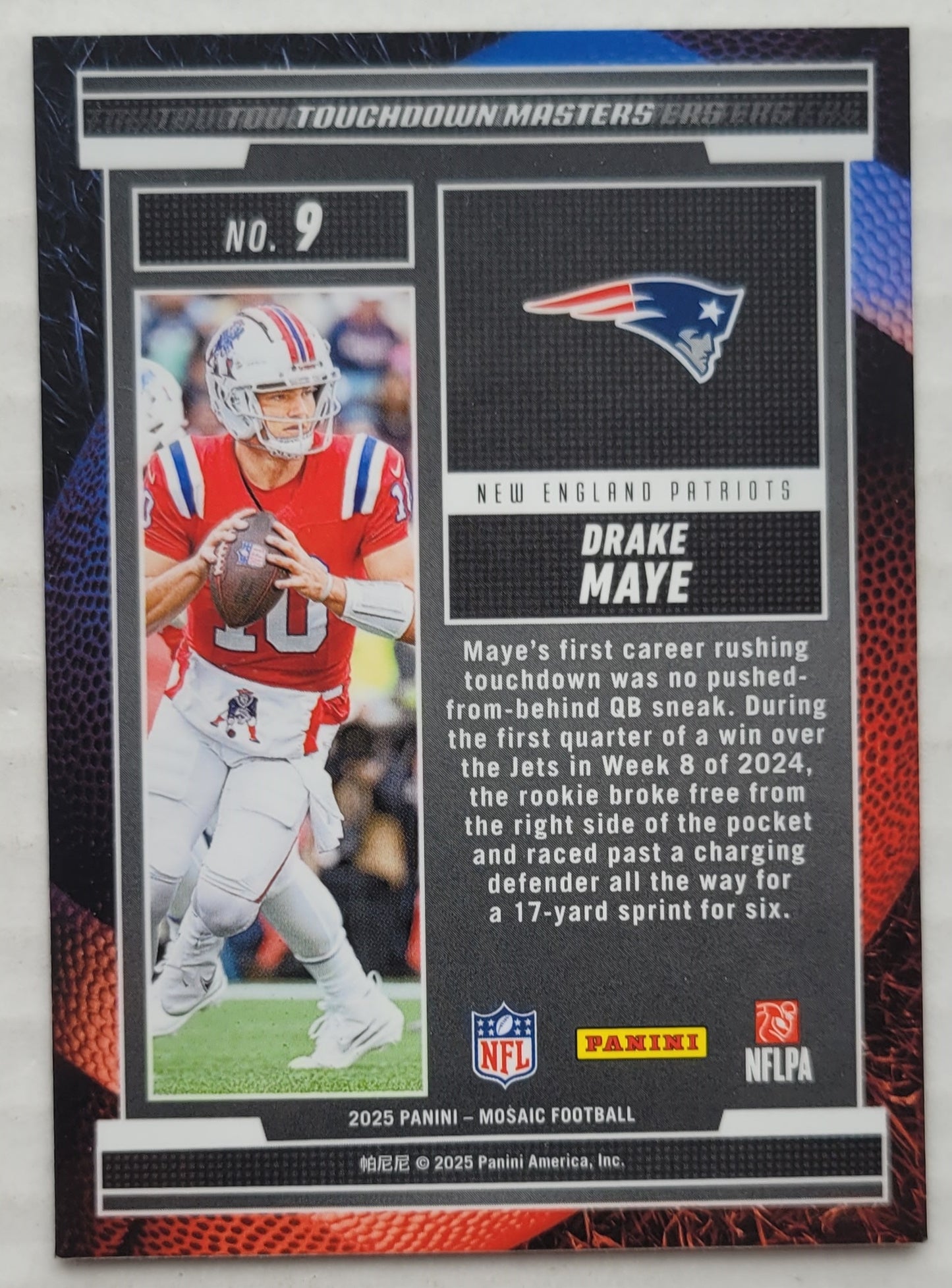 Drake Maye - 2025 Panini Mosaic Touchdown Masters #9