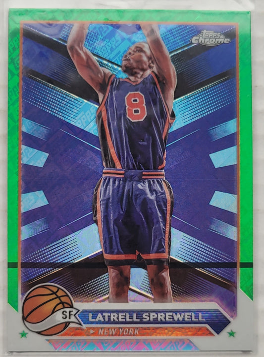 Latrell Sprewell - 2024-25 Topps Chrome Topps Green Refractors #4
