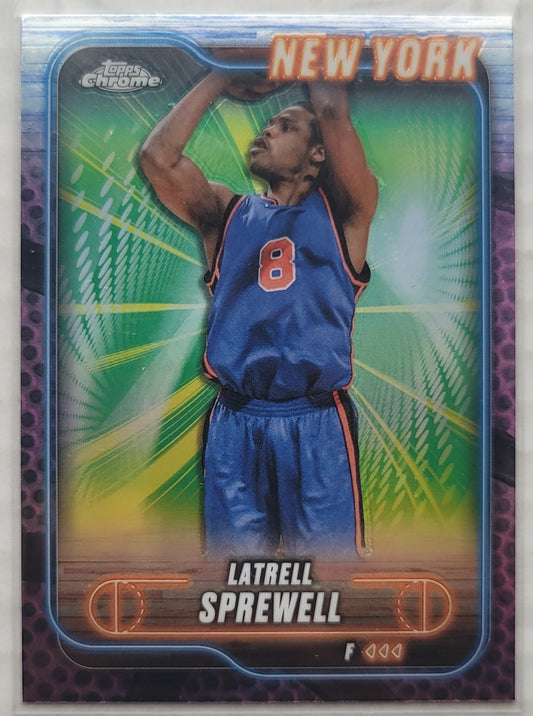 Latrell Sprewell - 2024-25 Topps Chrome Pink Basketball Refractors #4