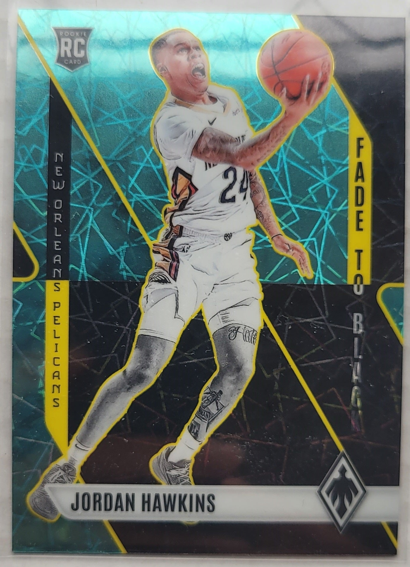 Jordan Hawkins - 2023-24 Panini Phoenix Fade To Black Teal Lazer #24
