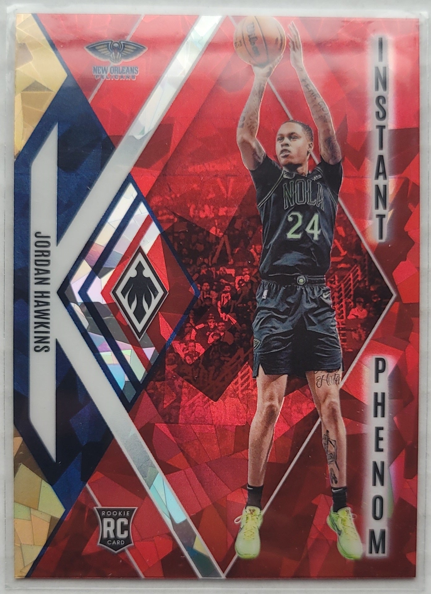 Jordan Hawkins - 2023-24 Panini Phoenix Instant Phenom Phoenix Red Ice #14
