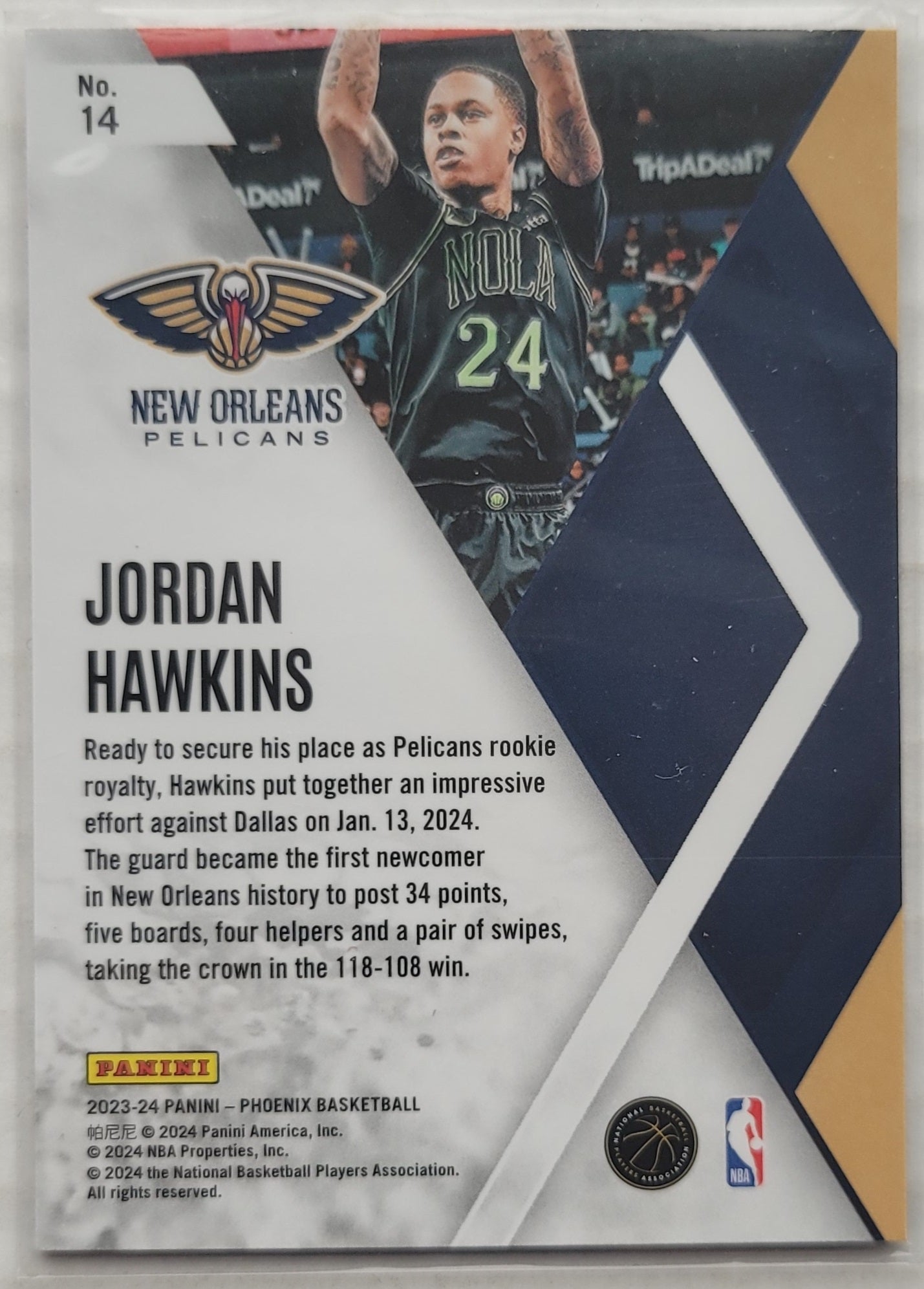Jordan Hawkins - 2023-24 Panini Phoenix Instant Phenom Phoenix Red Ice #14