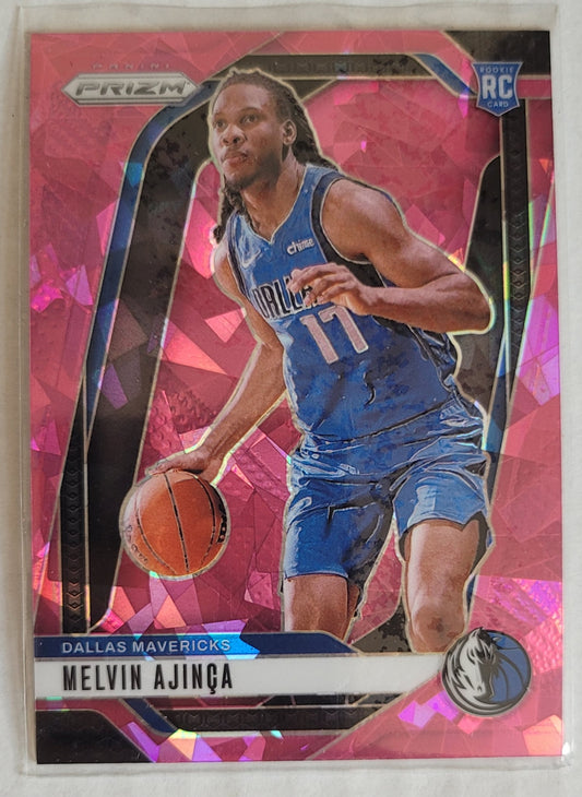 Melvin Ajinca - 2024-25 Panini Prizm Prizms Pink Ice #255 RC