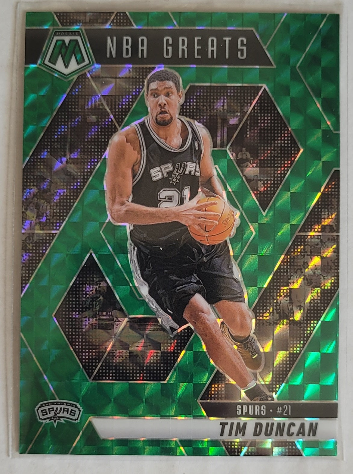Tim Duncan - 2024-25 Panini Mosaic Mosaic Green #291 Greats