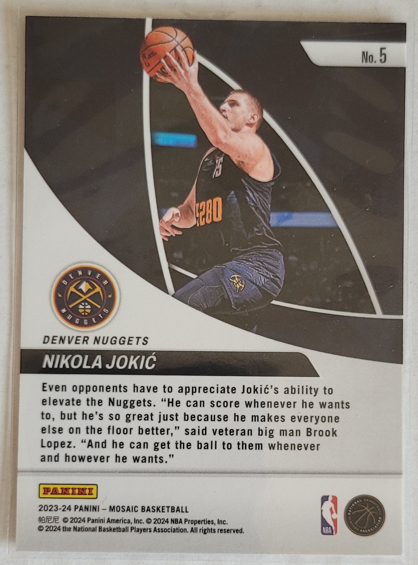 Nikola Jokic - 2023-24 Panini Mosaic Elevate #5