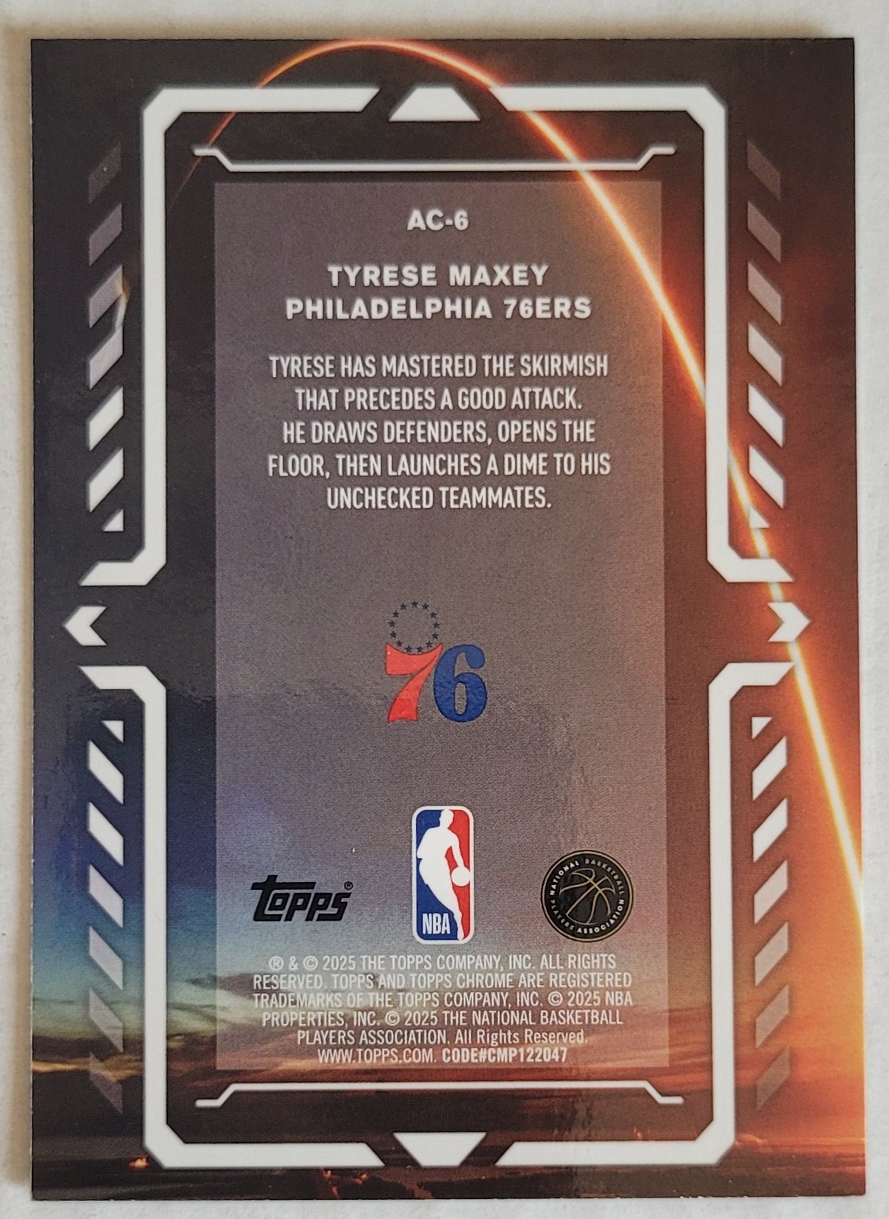 Tyrese Maxey - 2025-26 Topps Chrome Activators #AC6