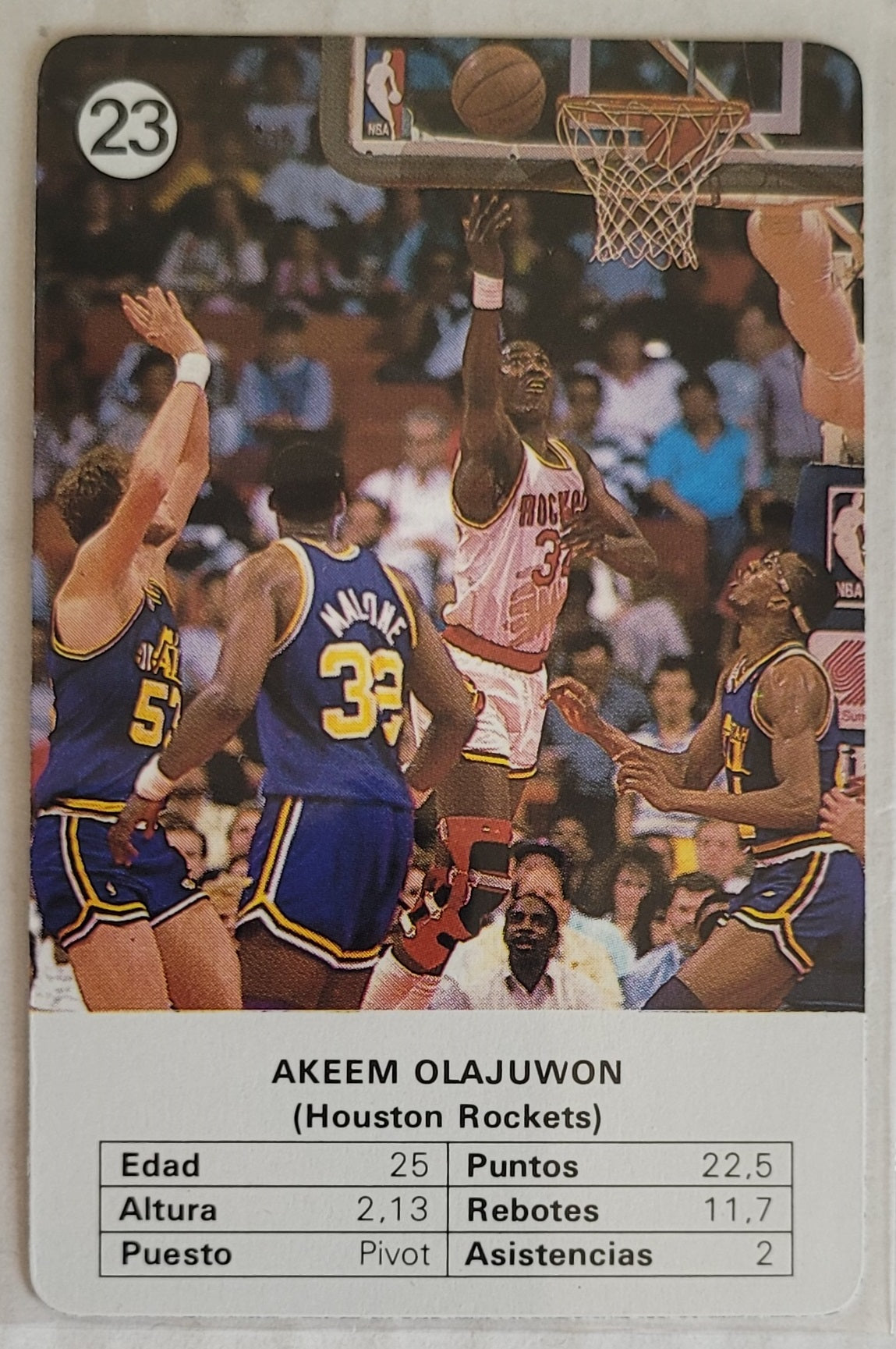 Hakeem Olajuwon - 1988 Fournier NBA Estrellas #23