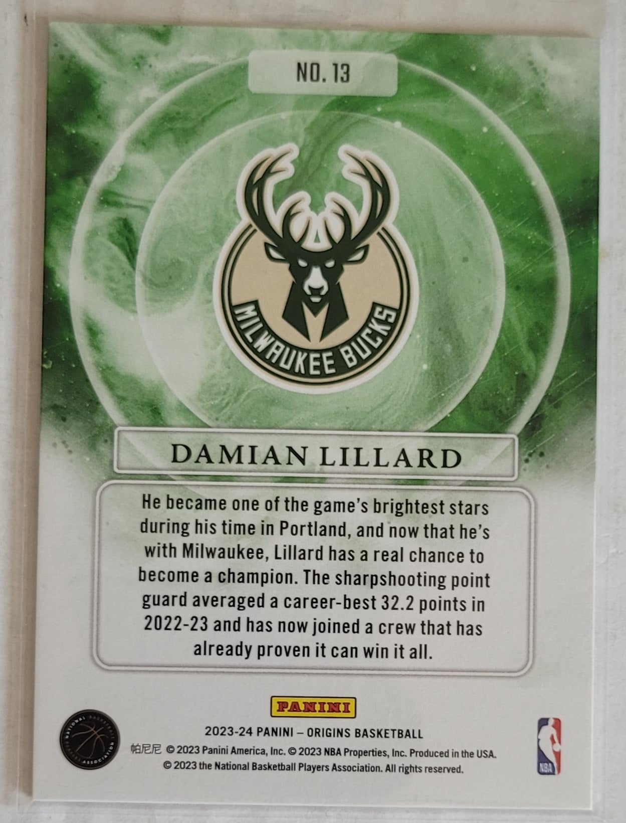 Damian Lillard - 2023-24 Panini Origins Euphoria #13