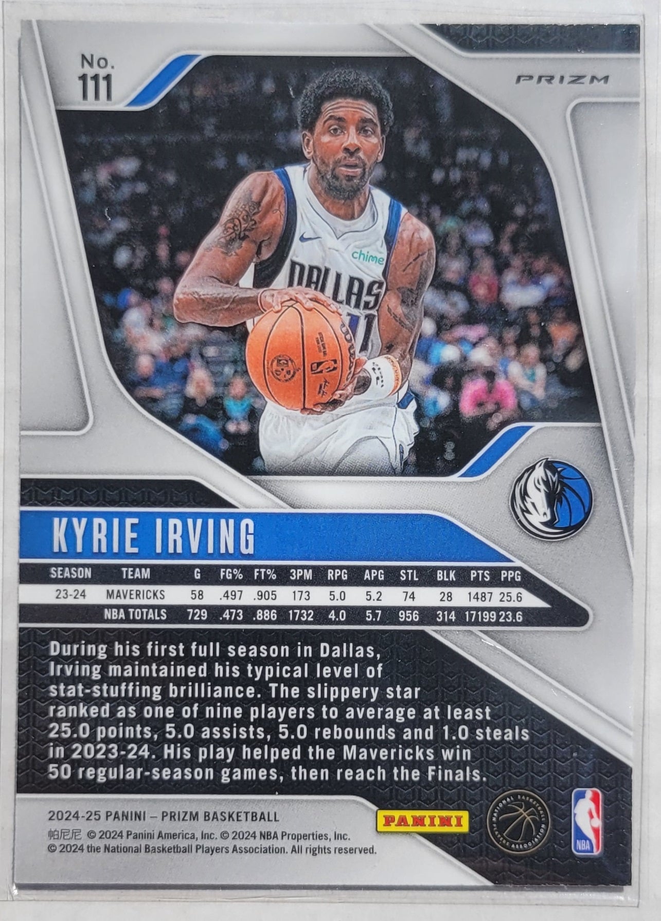 Kyrie Irving - 2024-25 Panini Prizm Prizms Red White and Blue #111