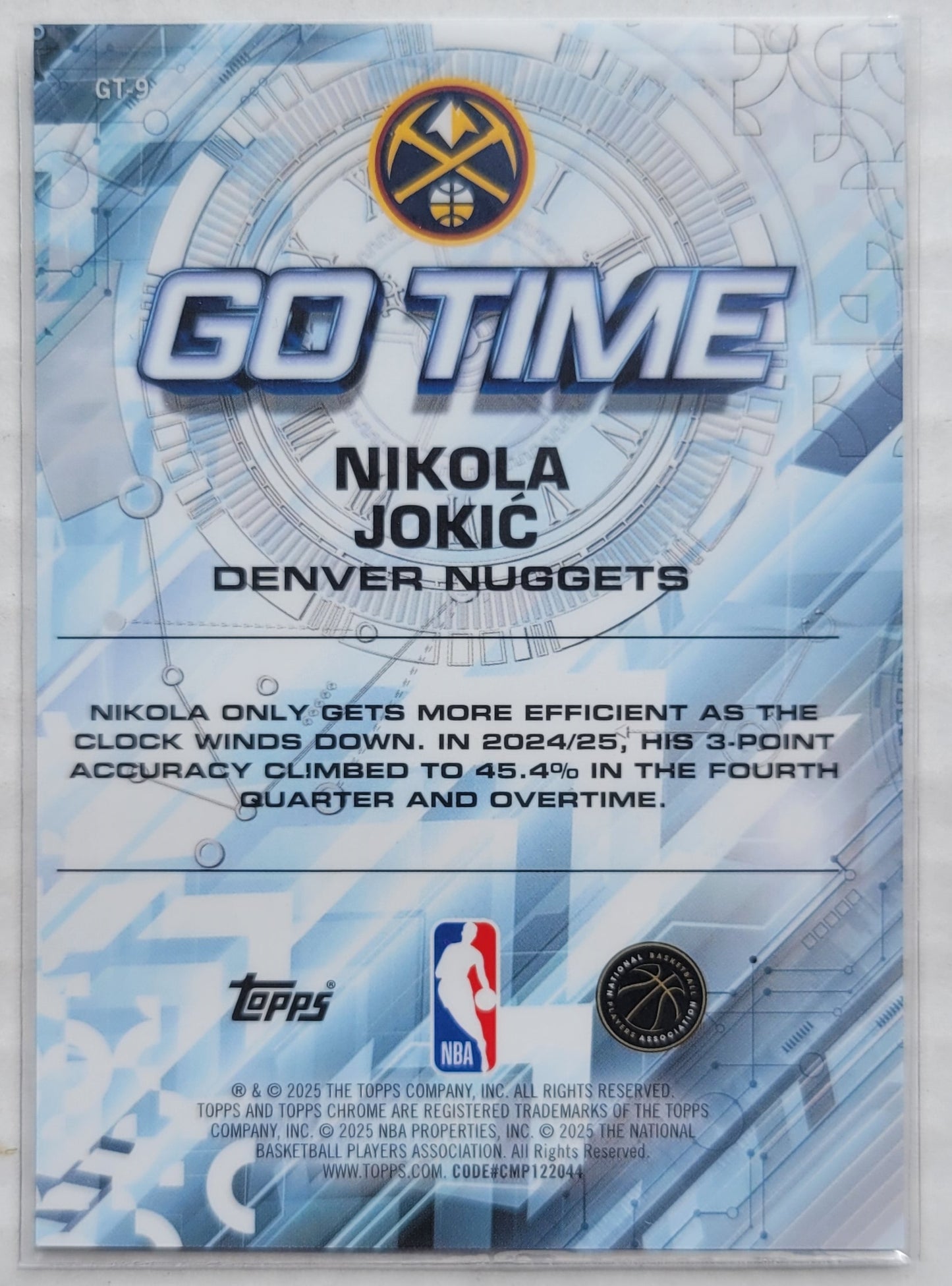 Nikola Jokic - 2025-26 Topps Chrome Go Time Pulsar Refractors #GT9