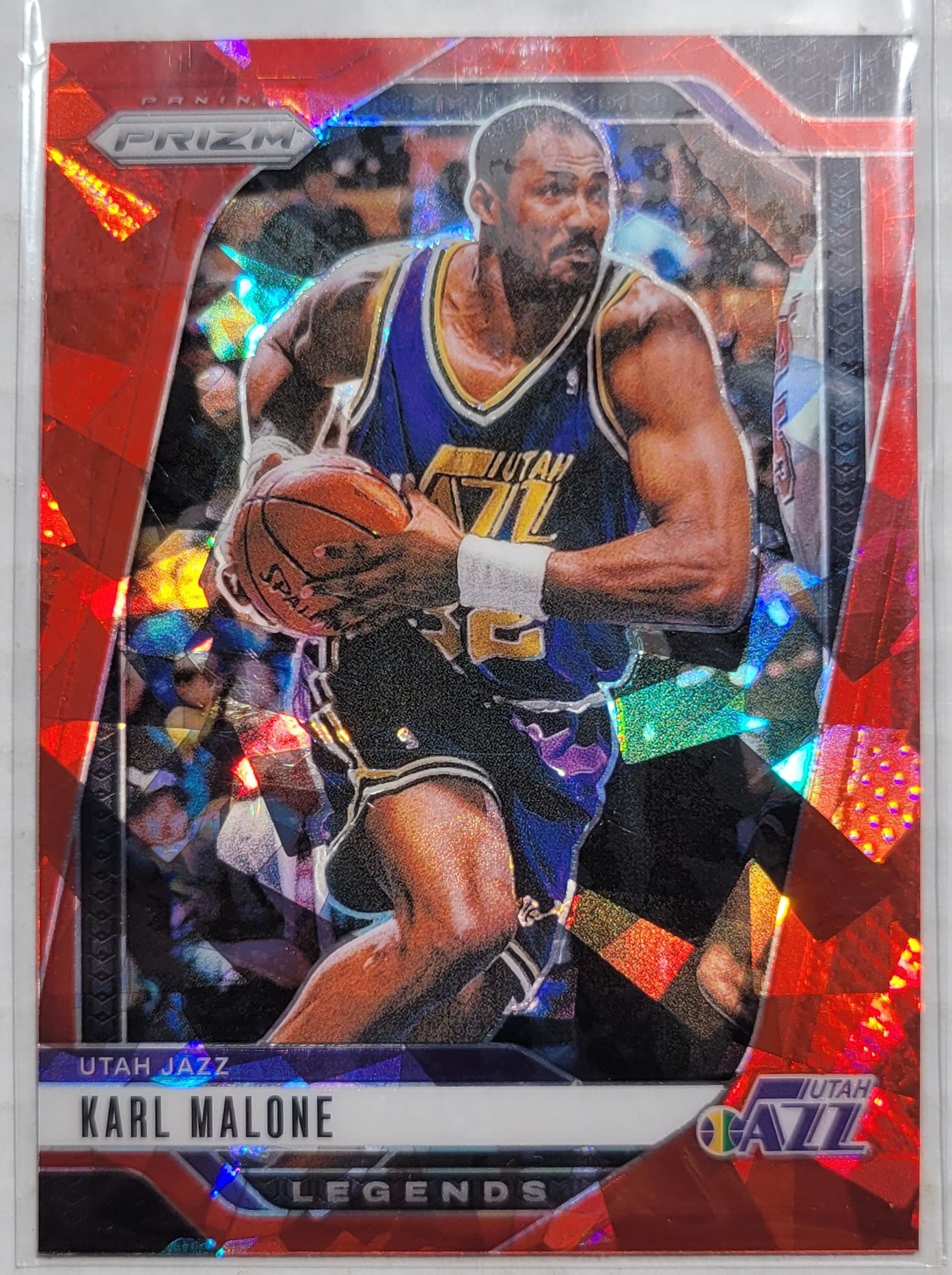 Karl Malone - 2024-25 Panini Prizm Prizms Red Ice #289