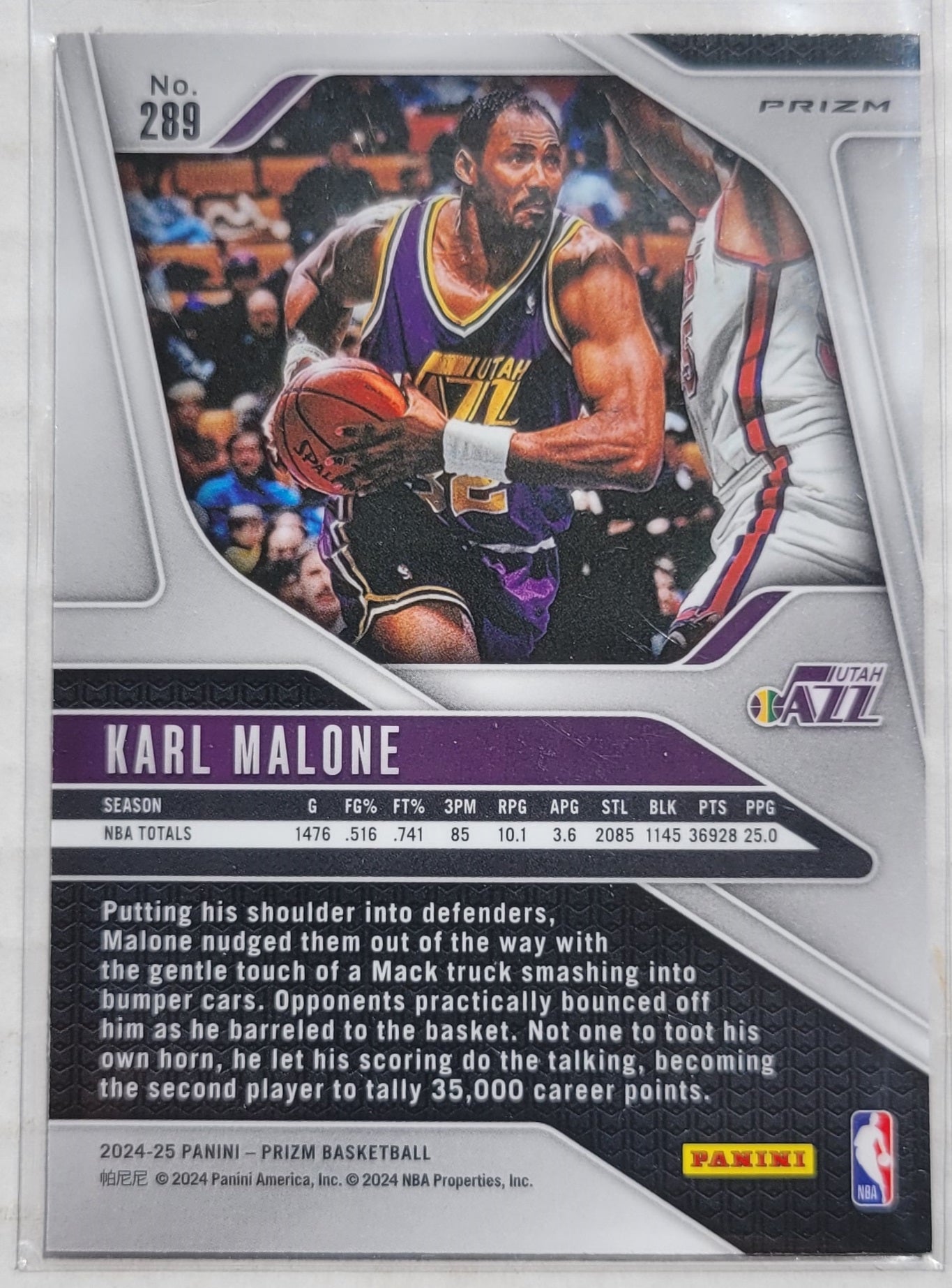 Karl Malone - 2024-25 Panini Prizm Prizms Red Ice #289
