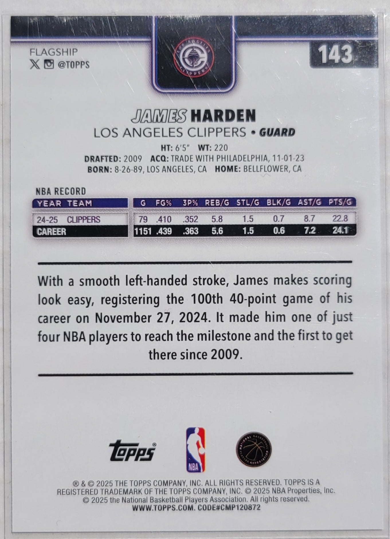 James Harden - 2025-26 Topps Foil Pattern #143