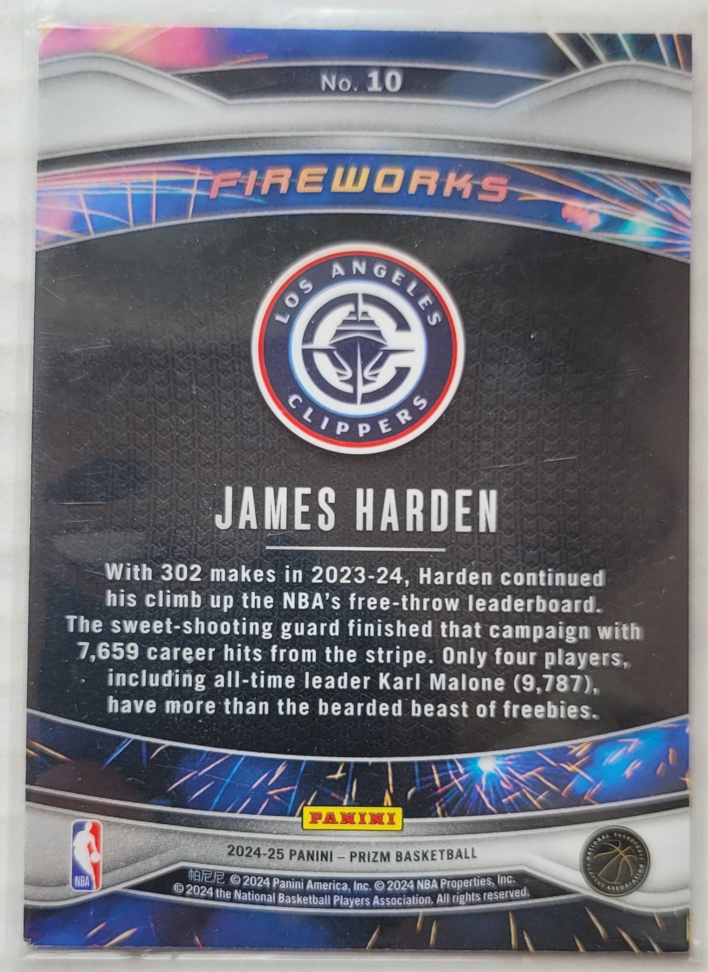 James Harden - 2024-25 Panini Prizm Fireworks #10