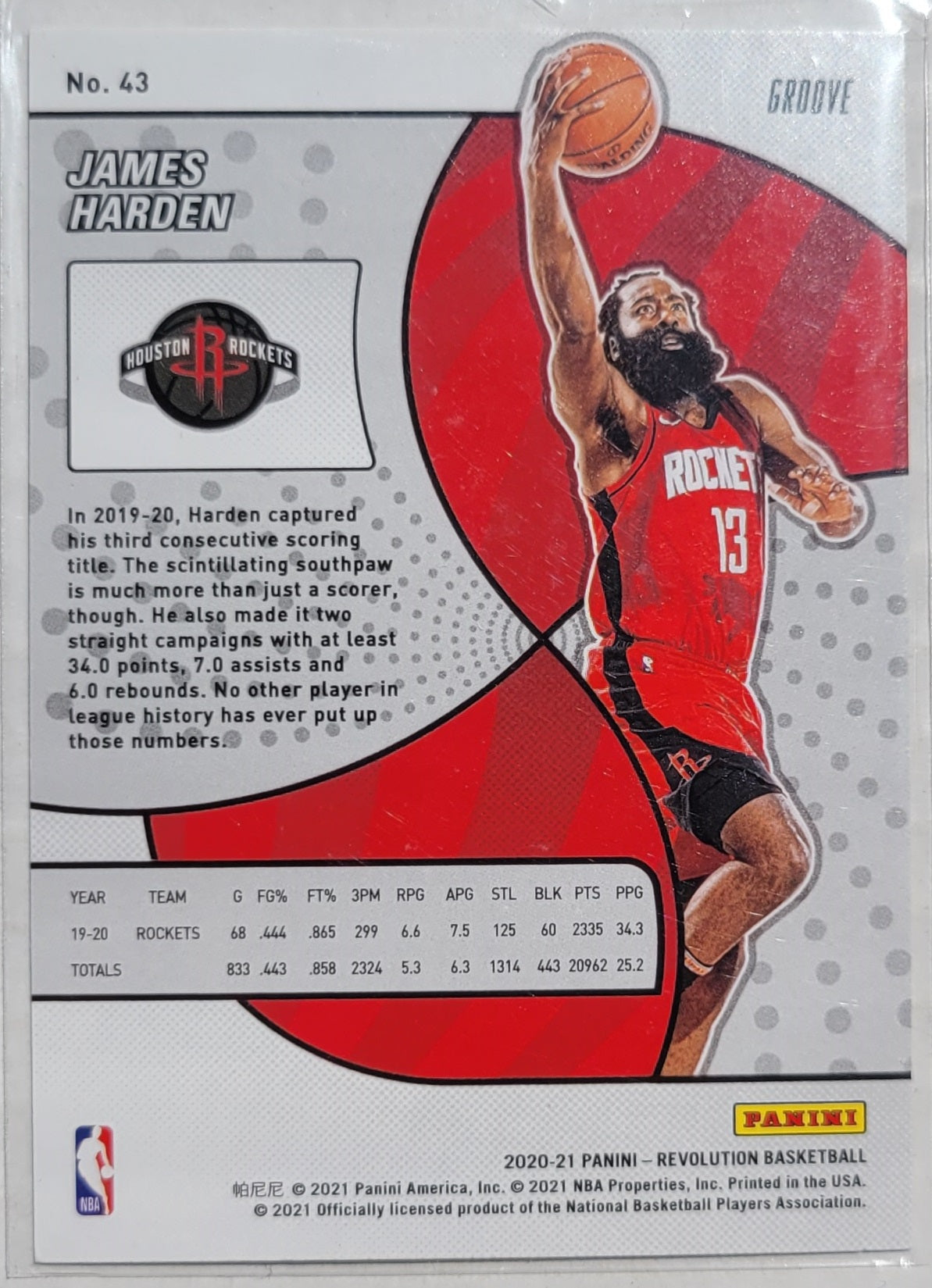 James Harden - 2020-21 Panini Revolution Groove #43