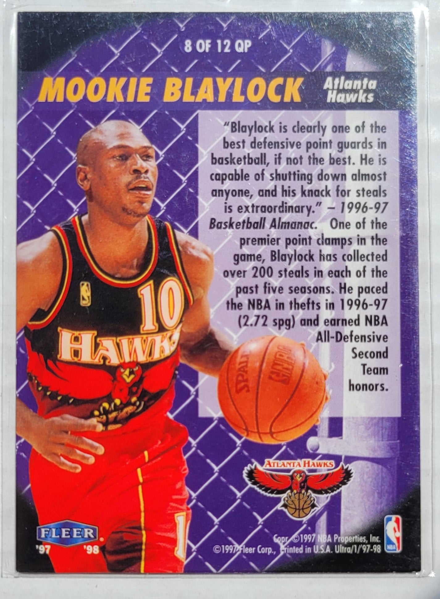 Mookie Blaylock - 1997-98 Ultra Quick Picks #8