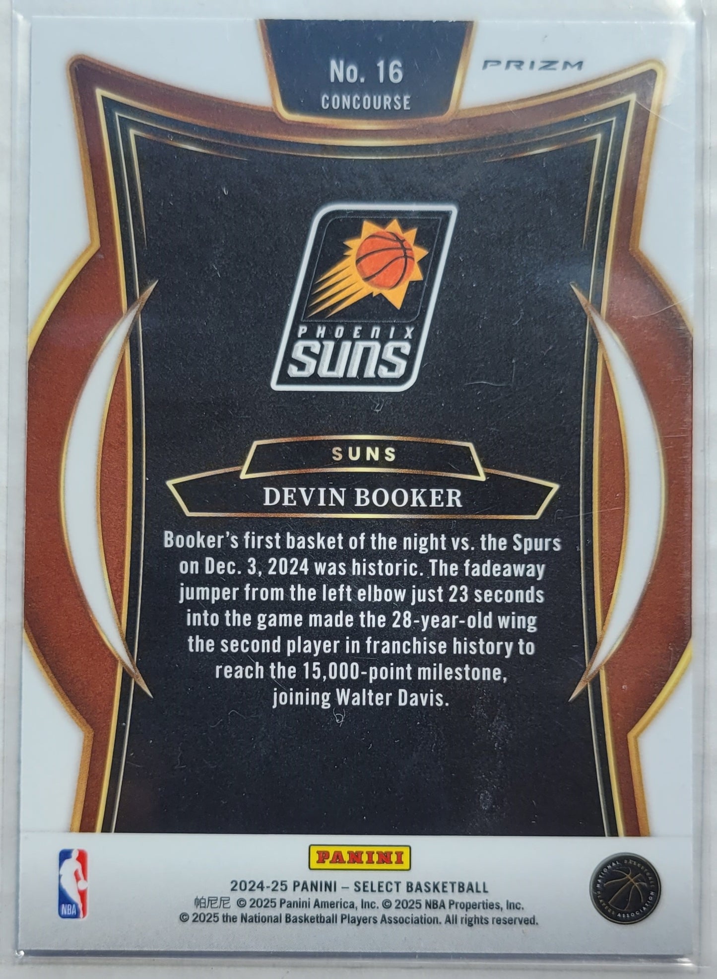 Devin Booker - 2024-25 Select Blue Cracked Ice Prizms #16